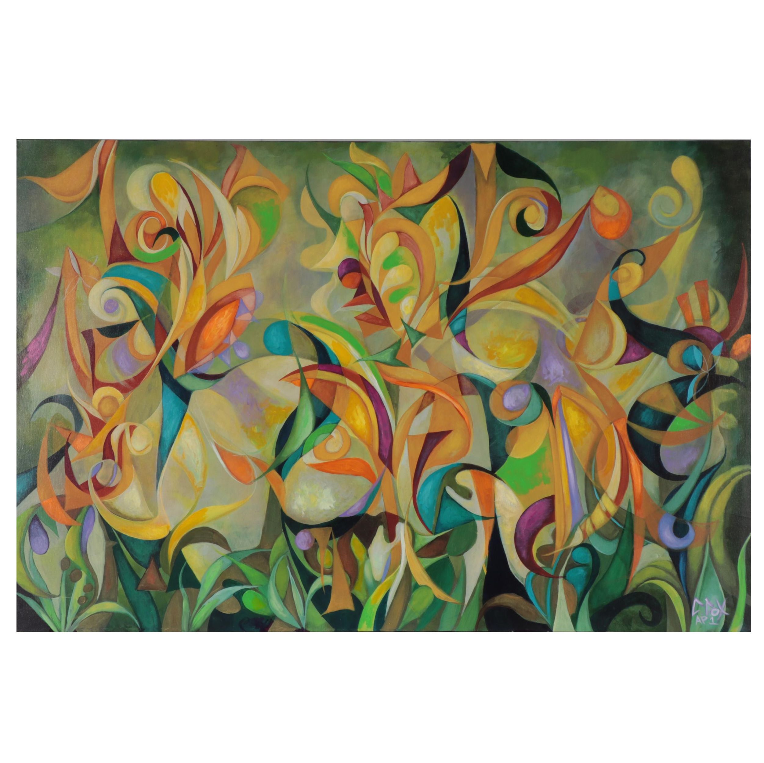 Cedric Michael Cox Large-Scale Embellished Giclée "Totems in the Mist No. 2"