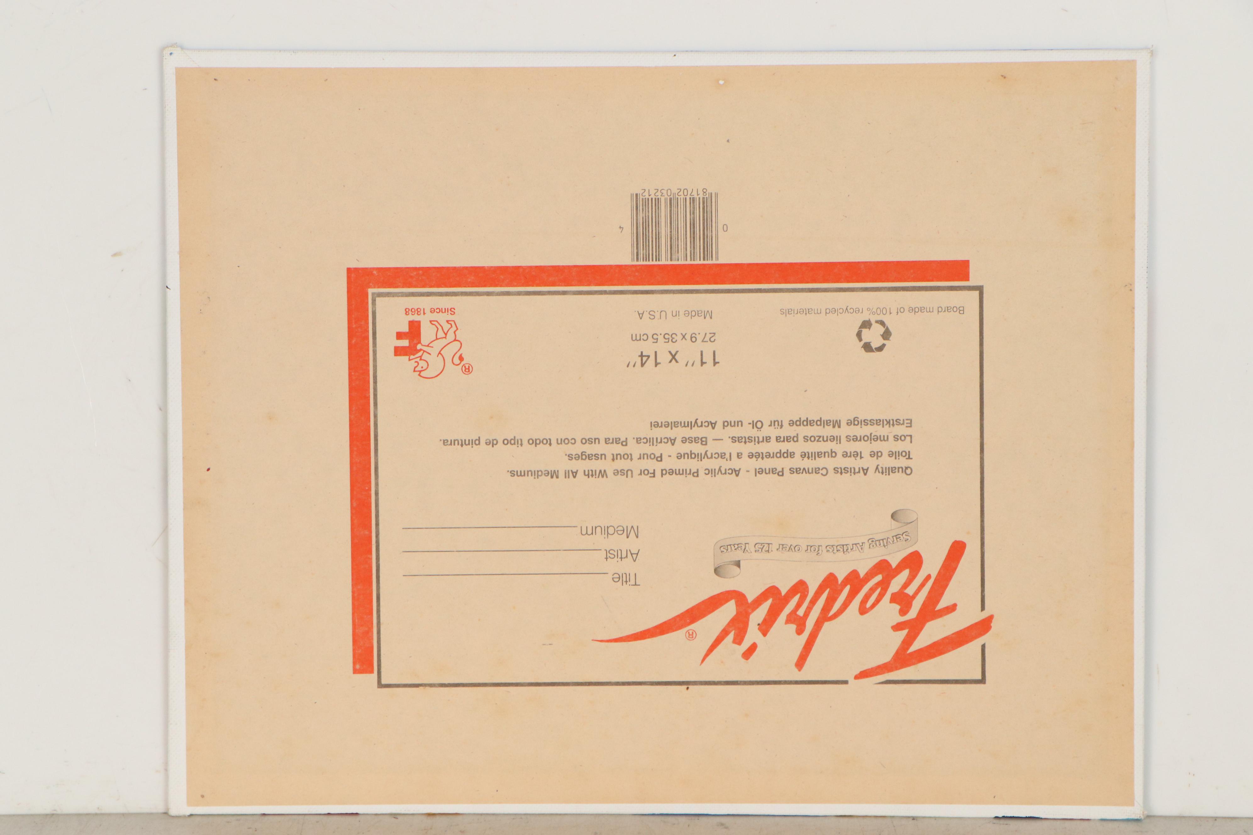 Nicki Deux Cityscape Oil Painting of Downtown Cincinnati, 21st Century