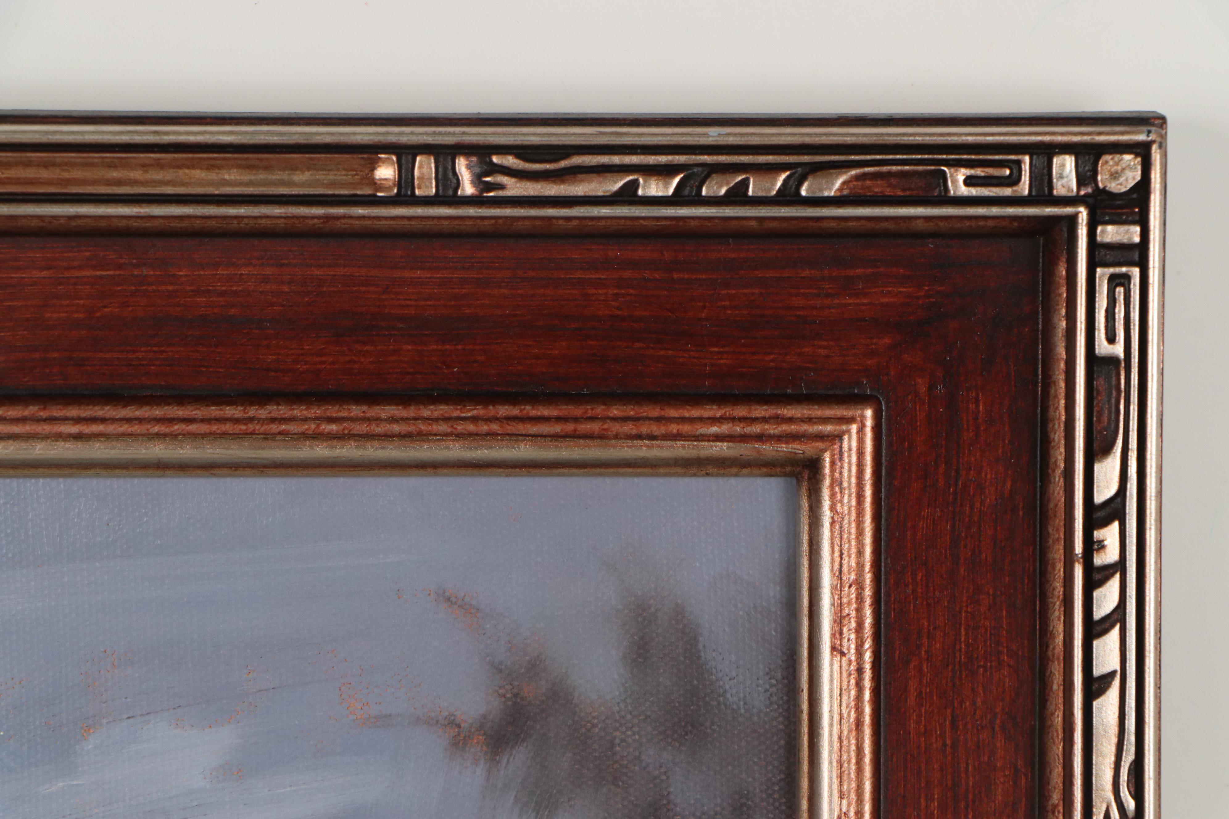 Jim Effler Oil Painting of Architecture in Landscape, Late 20th Century