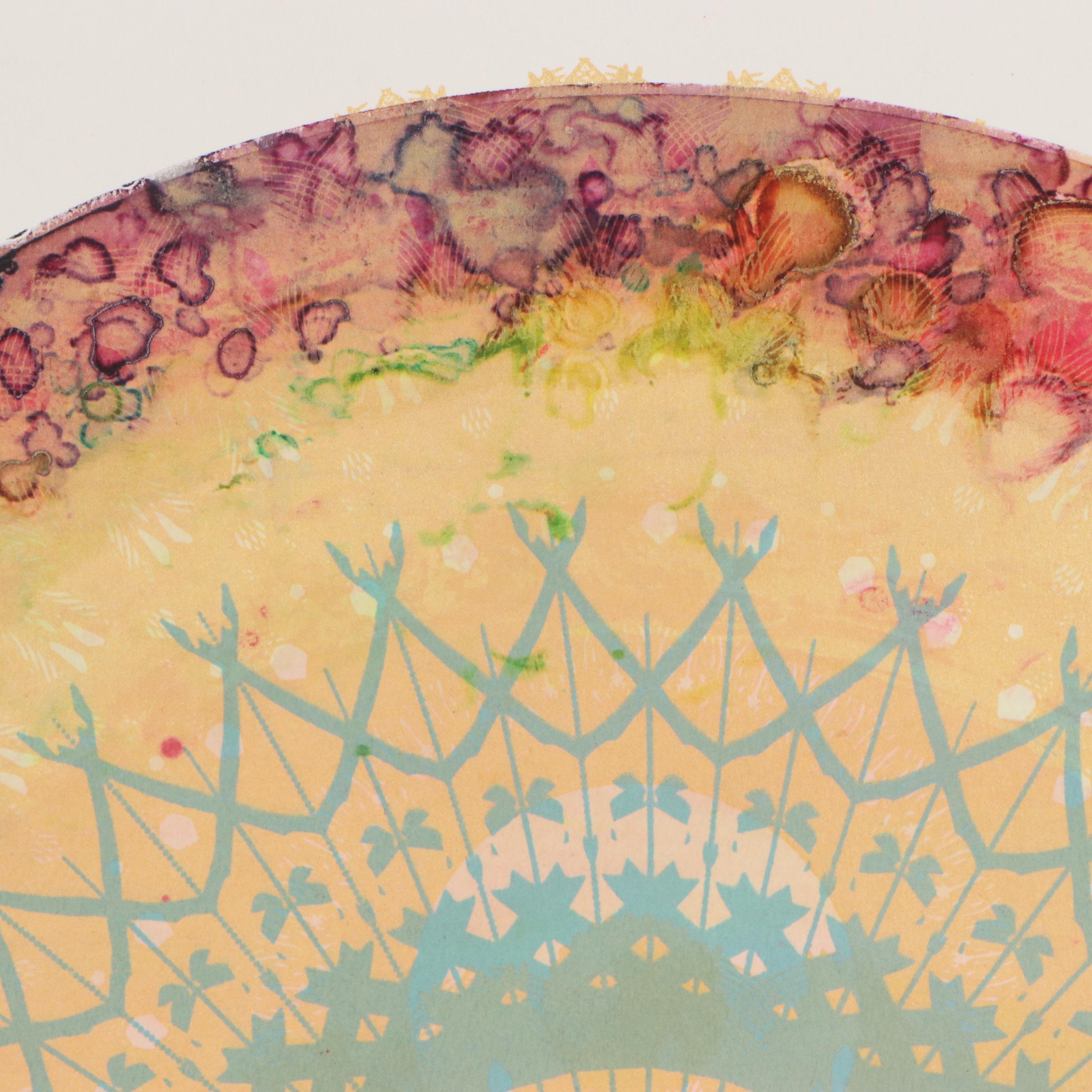 Radha Lakshmi Monoprint "Harmonic Resonance," 2021