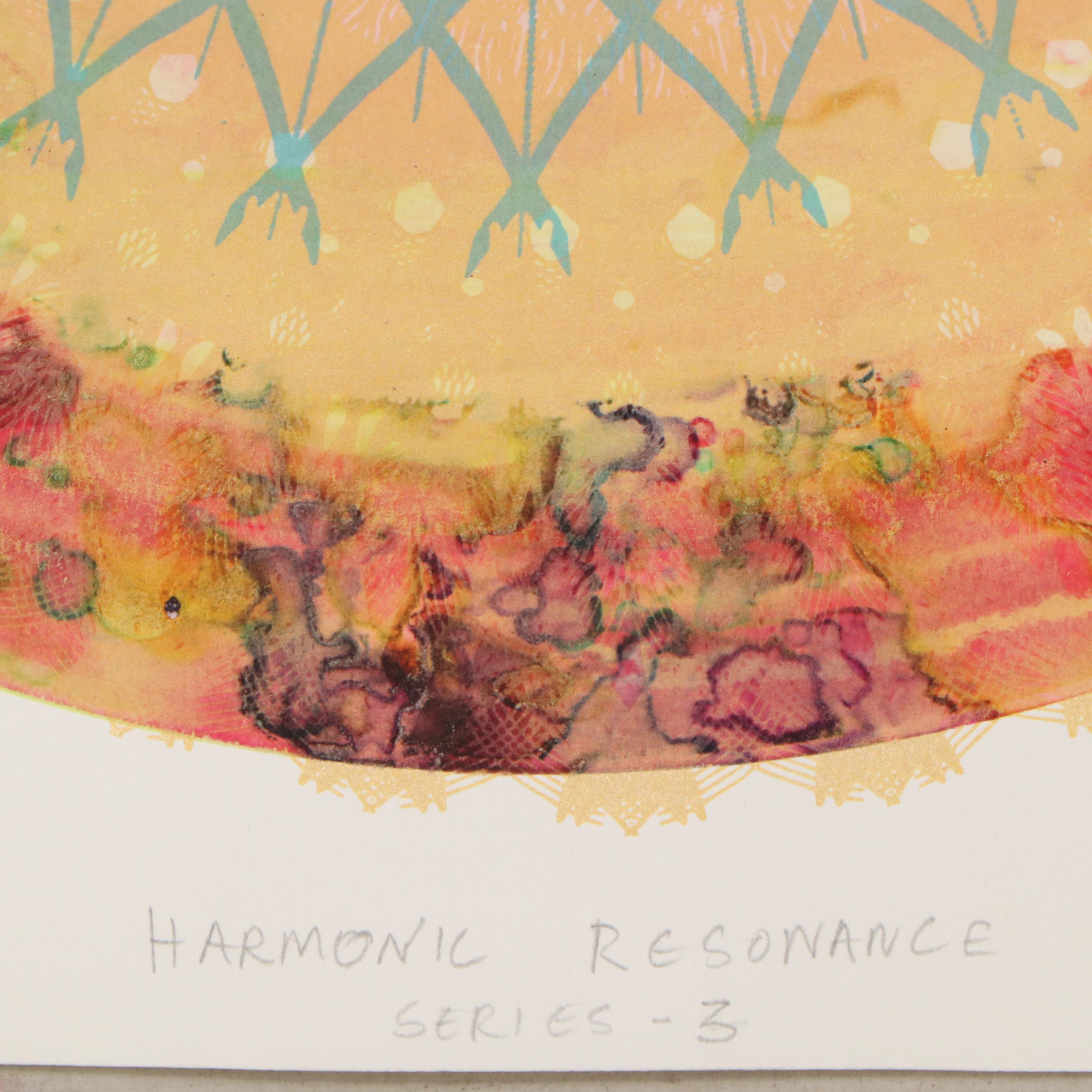 Radha Lakshmi Monoprint "Harmonic Resonance," 2021