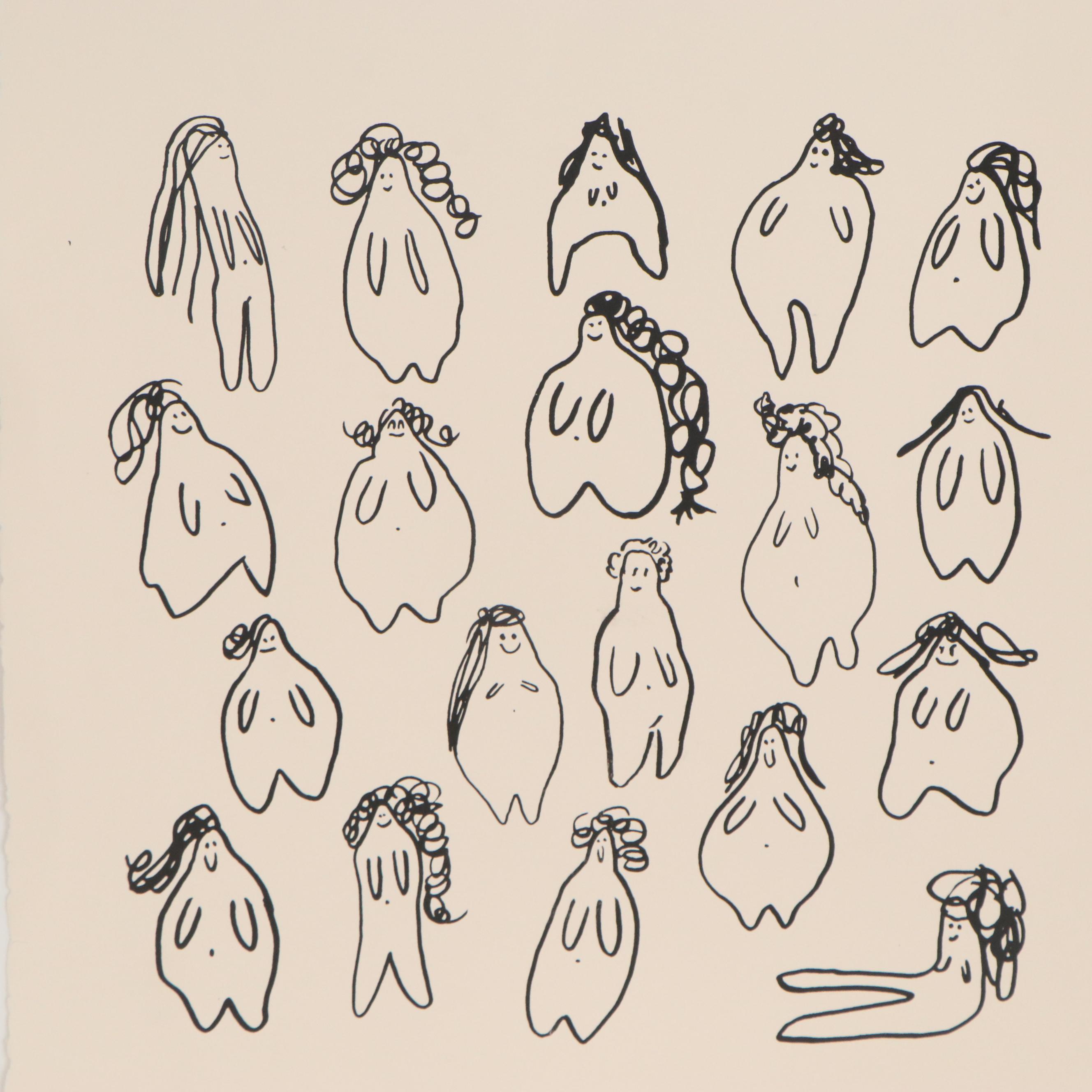 Pull Club Studio Serigraph "Beautiful Ladies," 21st Century