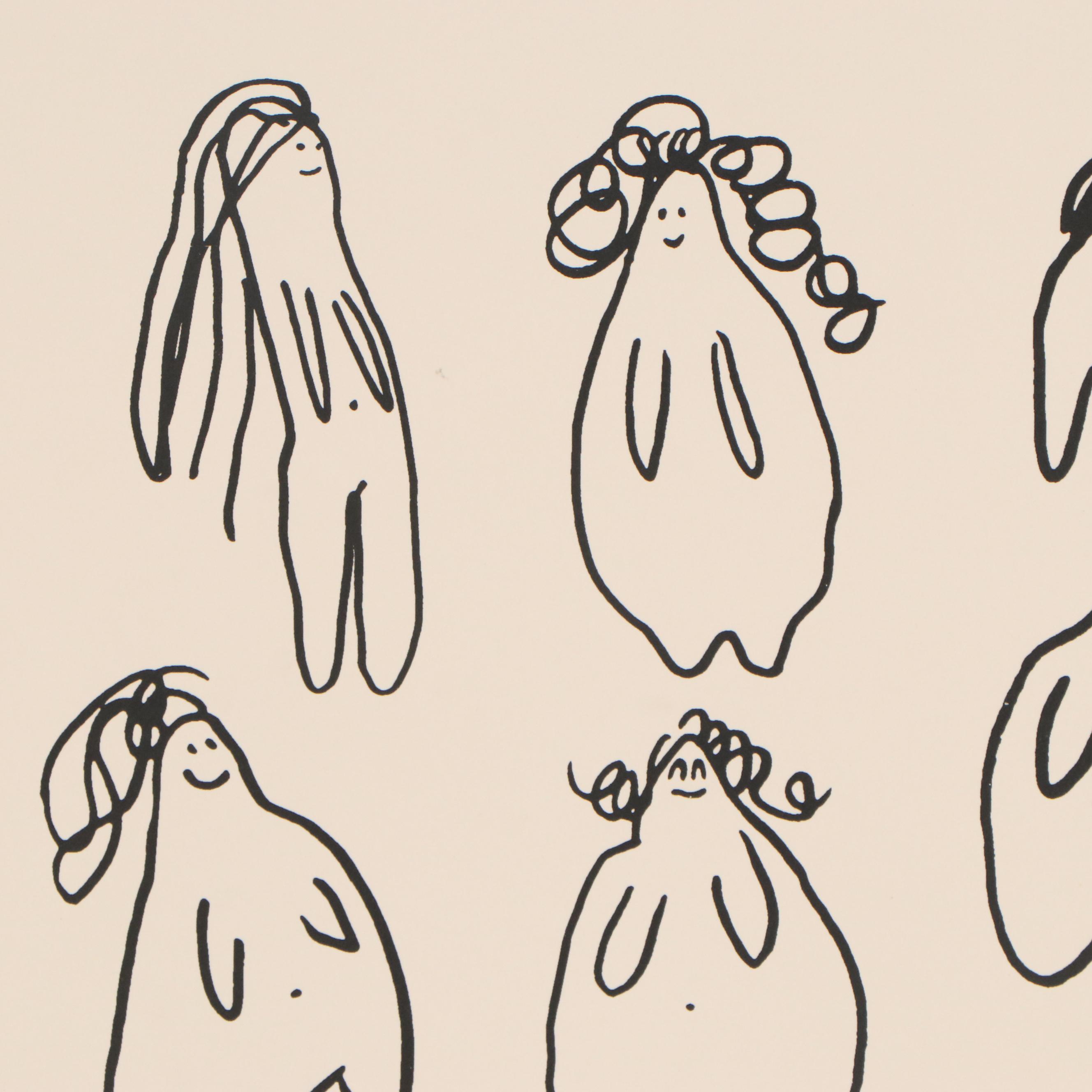 Pull Club Studio Serigraph "Beautiful Ladies," 21st Century