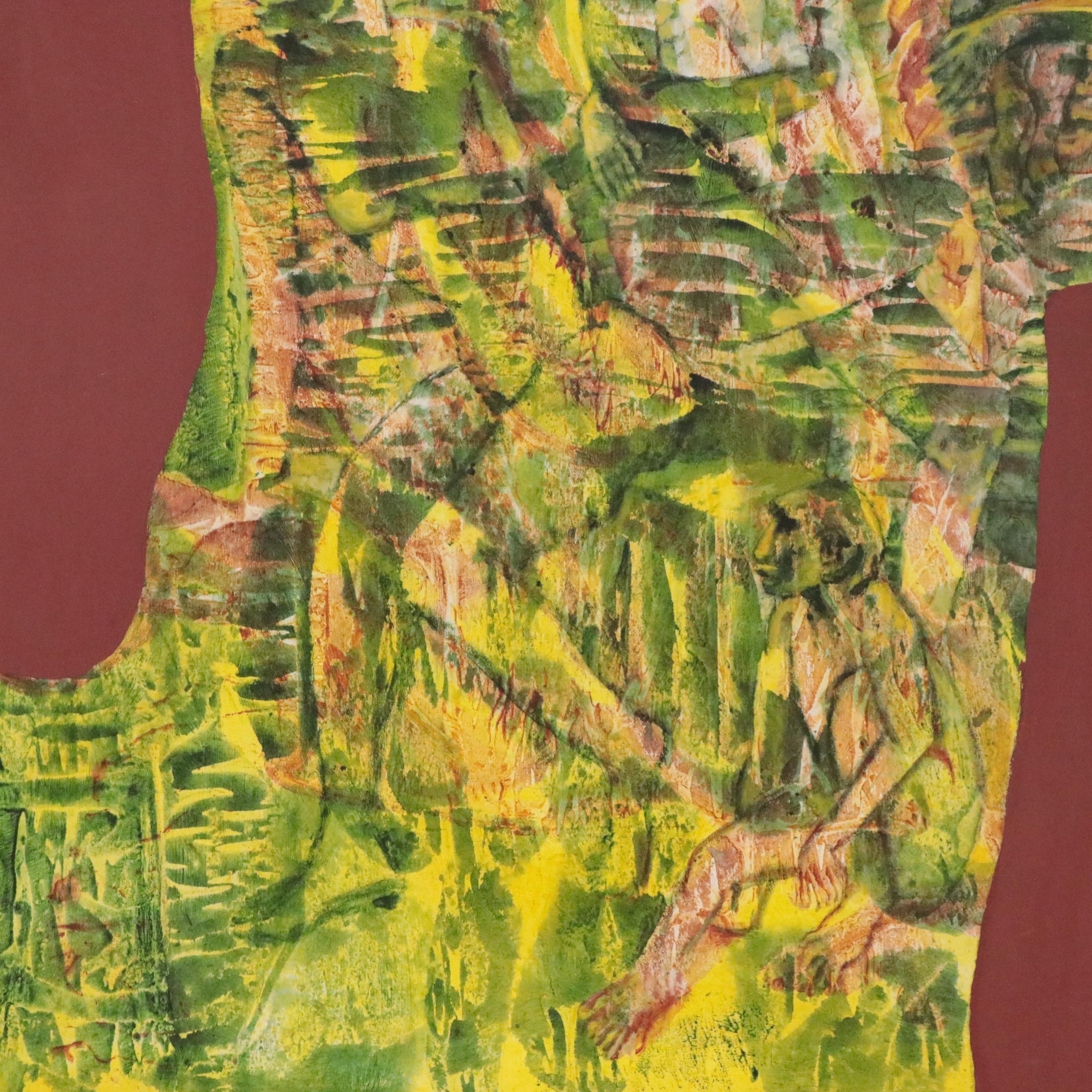 Don Stacy Large-Scale Abstract Oil Painting, Circa 1980