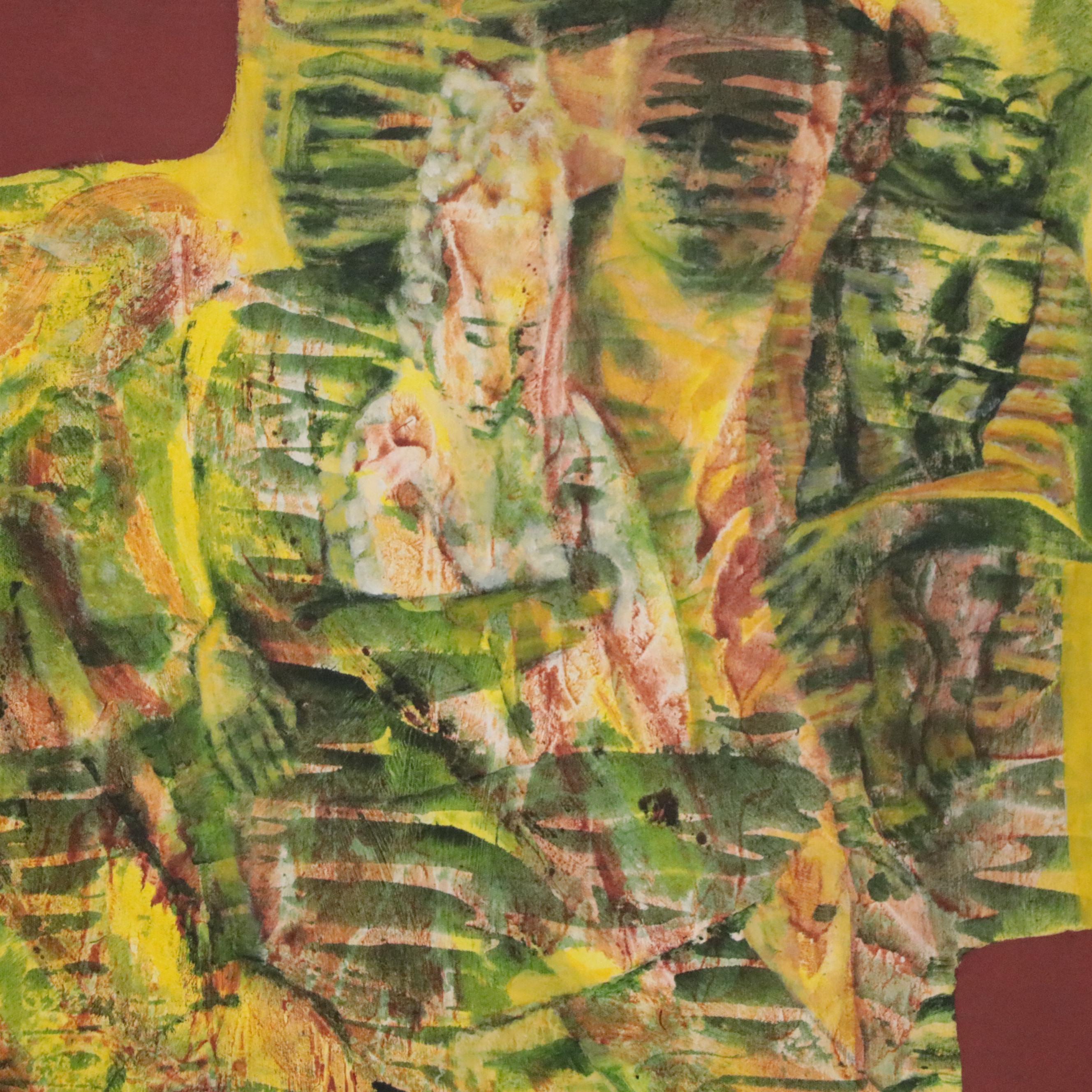 Don Stacy Large-Scale Abstract Oil Painting, Circa 1980