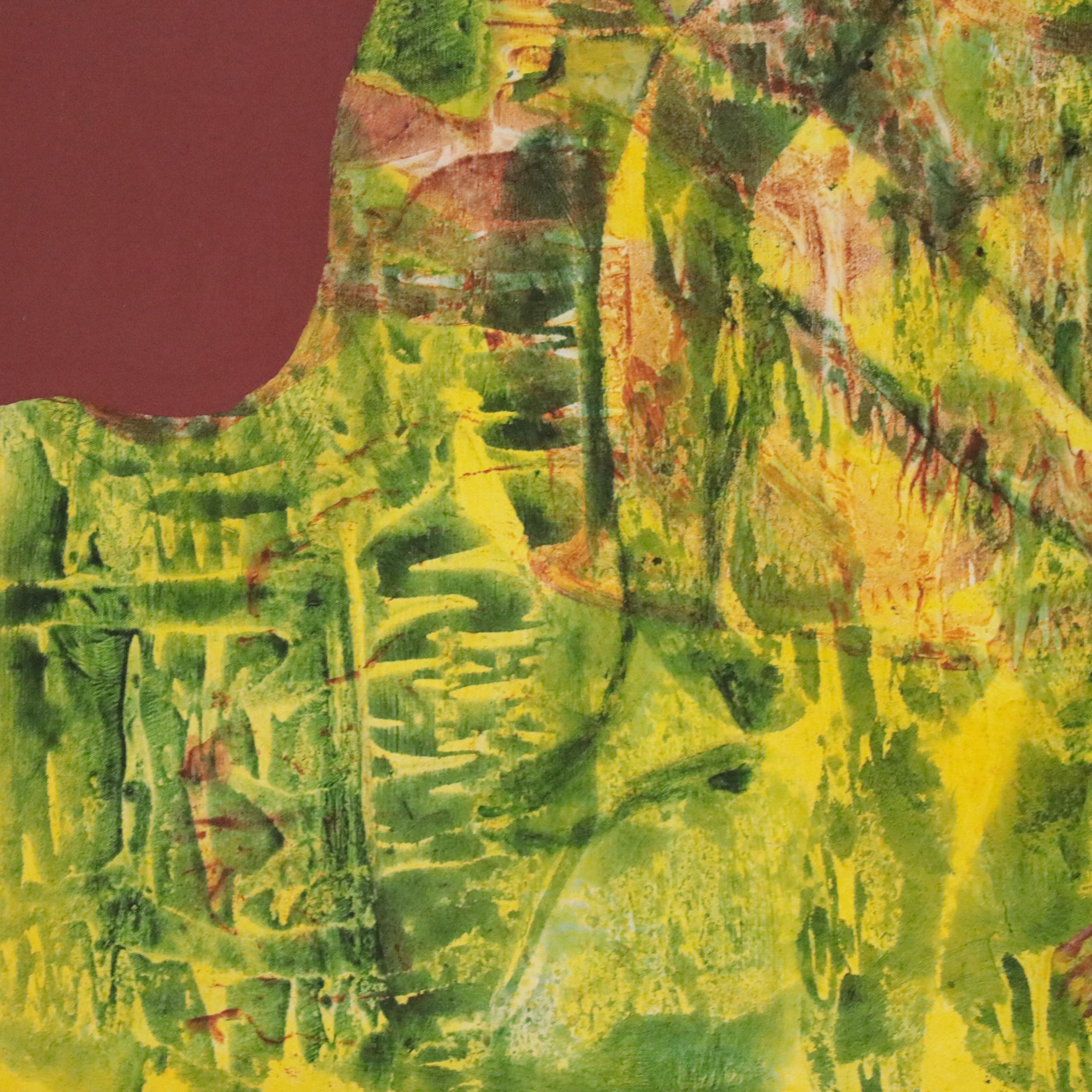 Don Stacy Large-Scale Abstract Oil Painting, Circa 1980