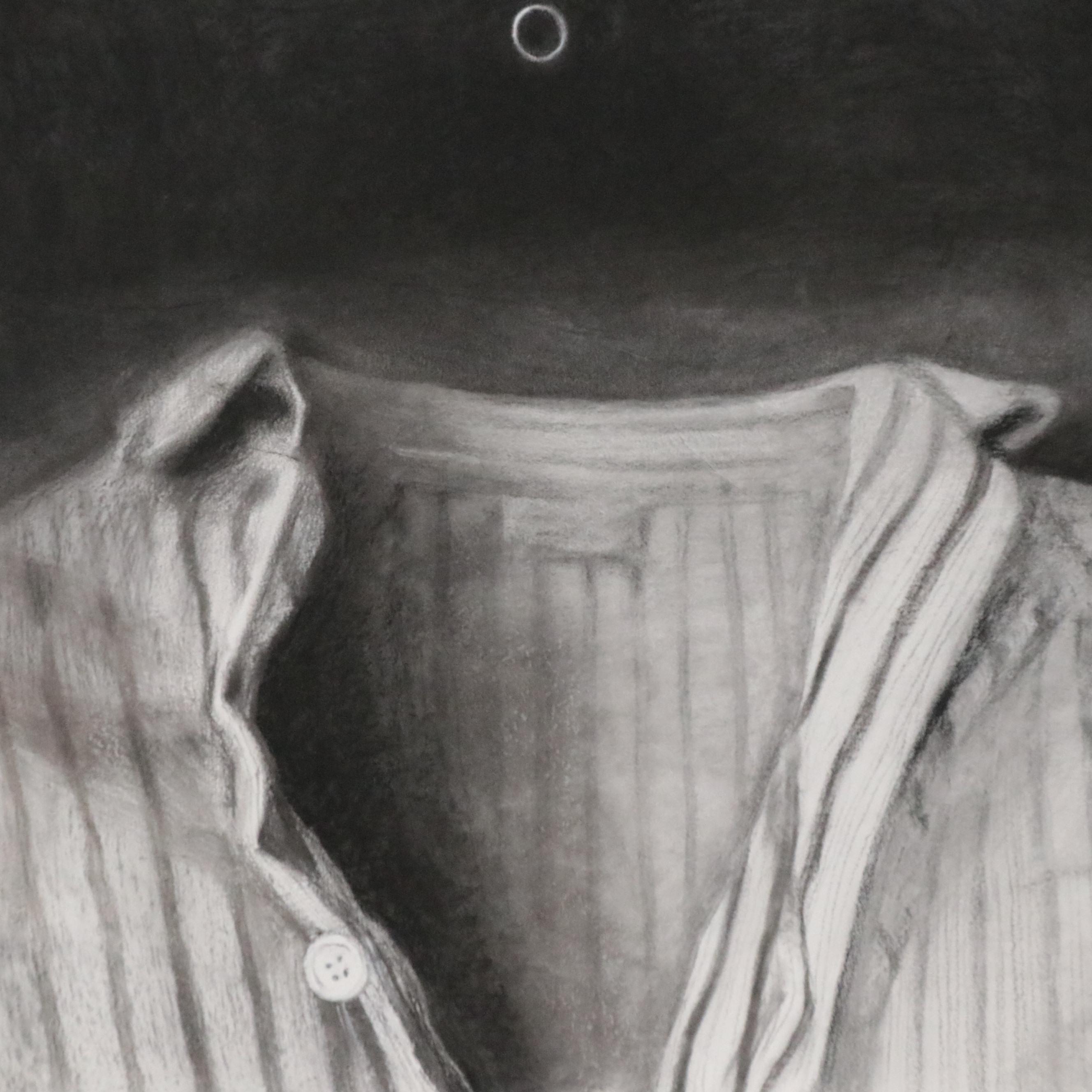 Jenny Ustick Large-Scale Charcoal Drawing "The Clothes Have No Emperor"