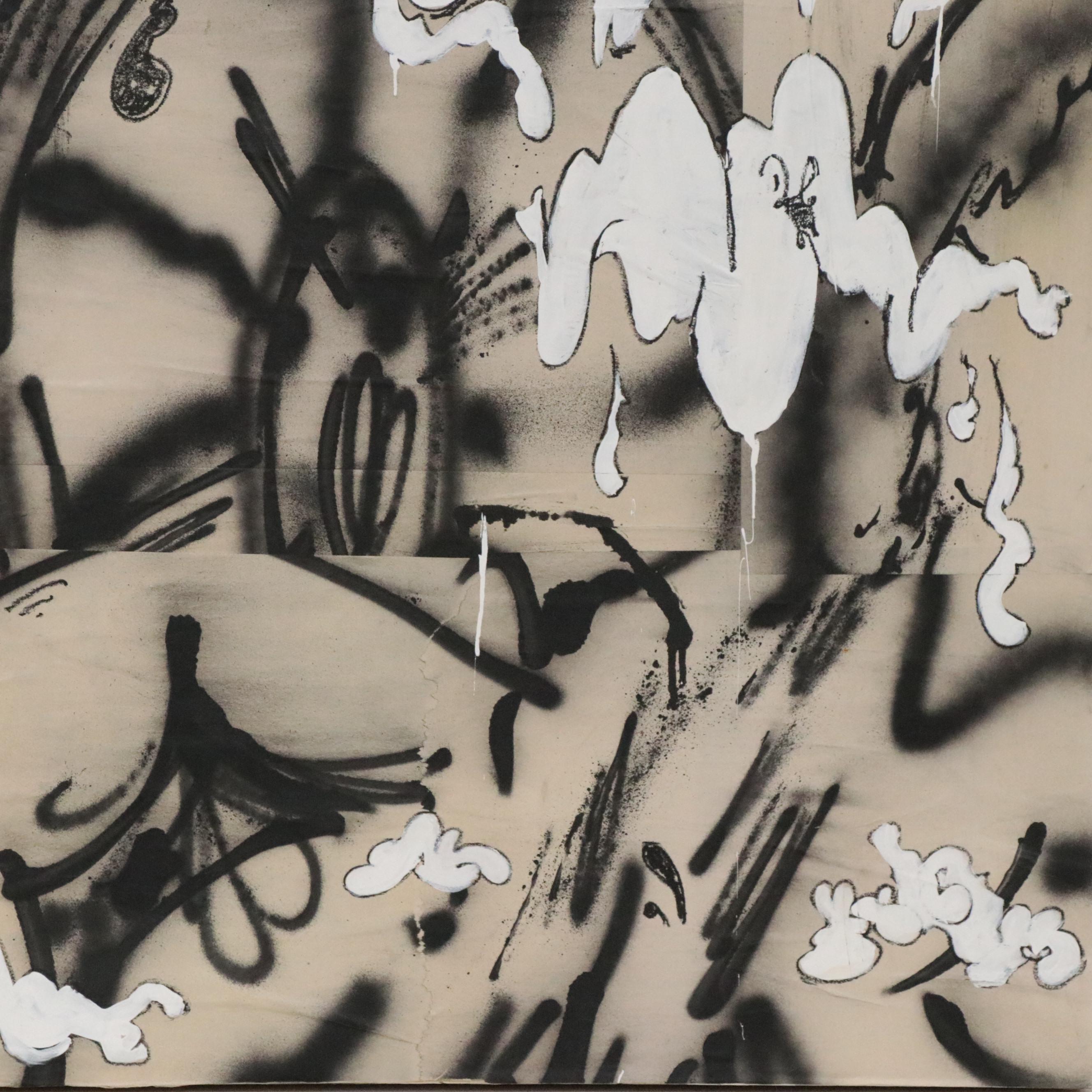 Drew Christman Mixed Media Painting "Citrus Cowboy," 2020