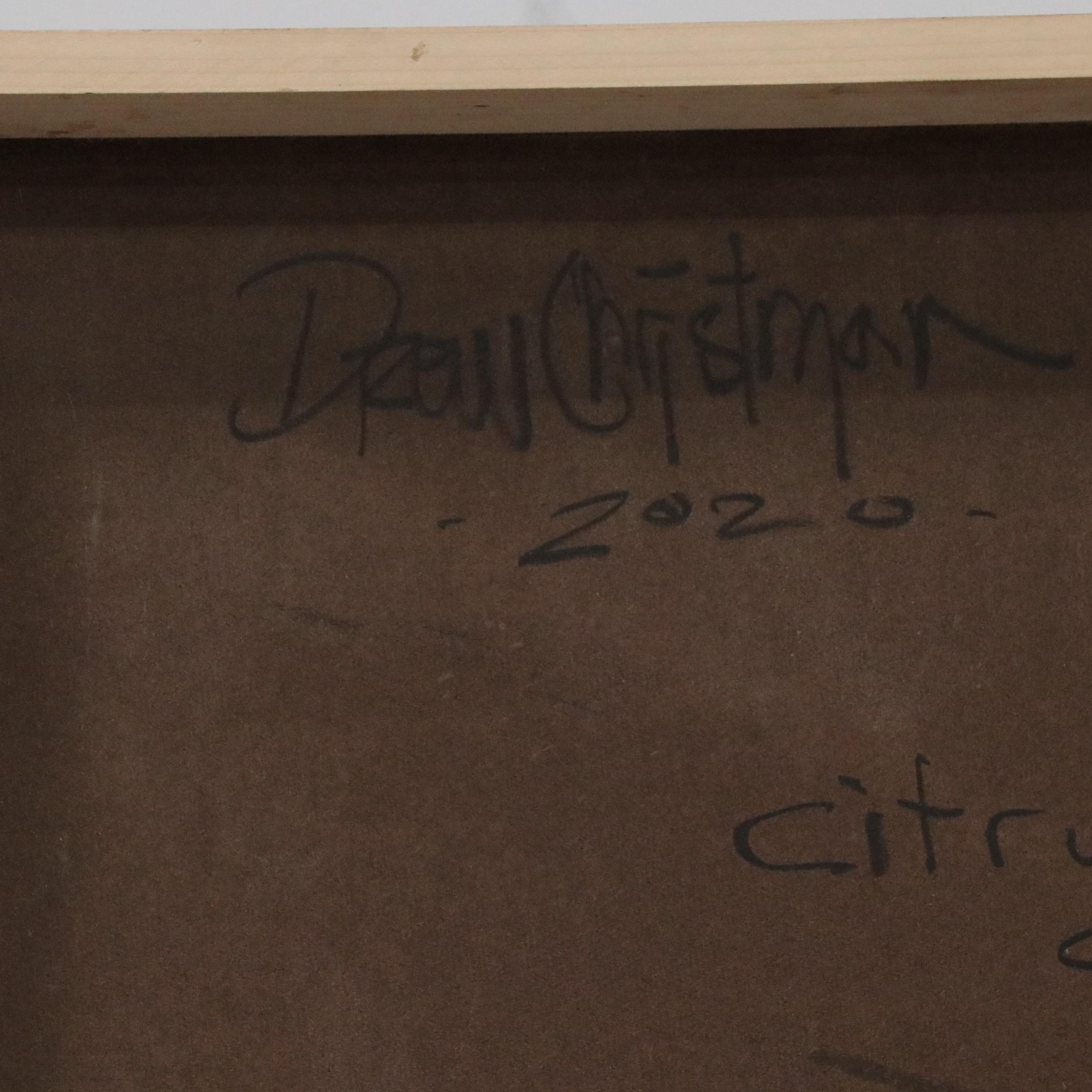 Drew Christman Mixed Media Painting "Citrus Cowboy," 2020