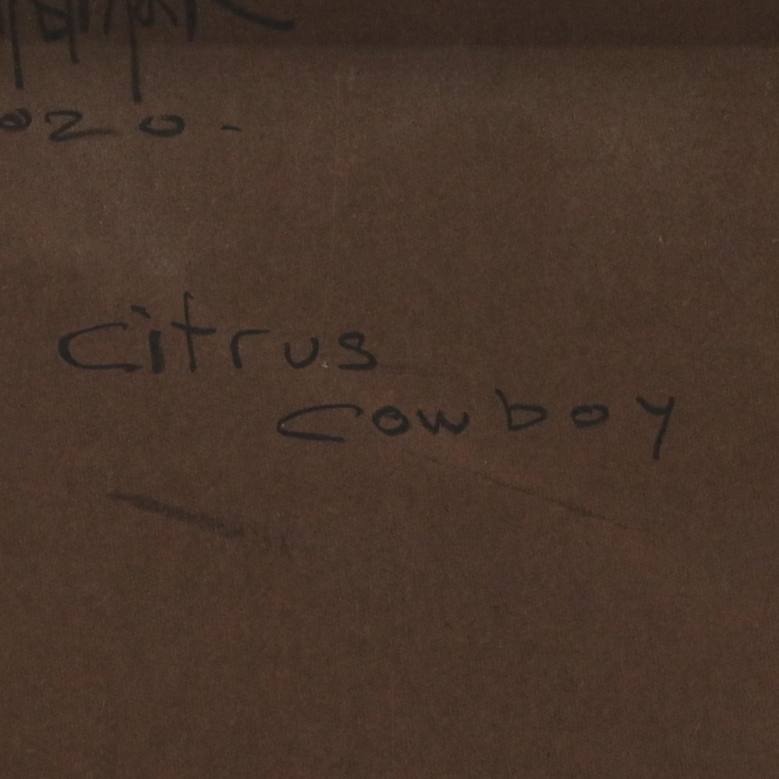 Drew Christman Mixed Media Painting "Citrus Cowboy," 2020