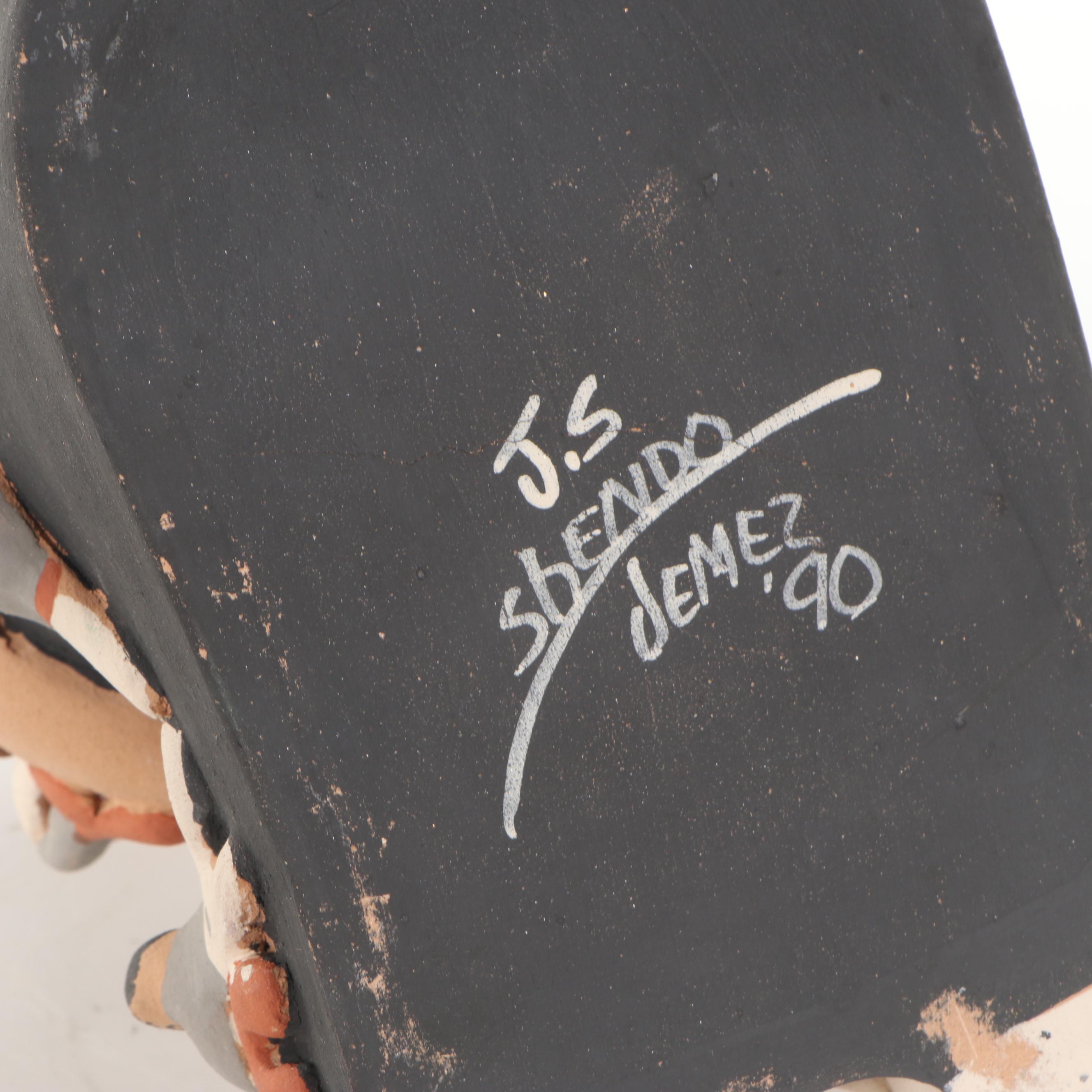 J.S Shendo Pueblo Figural Sculpture, 1990