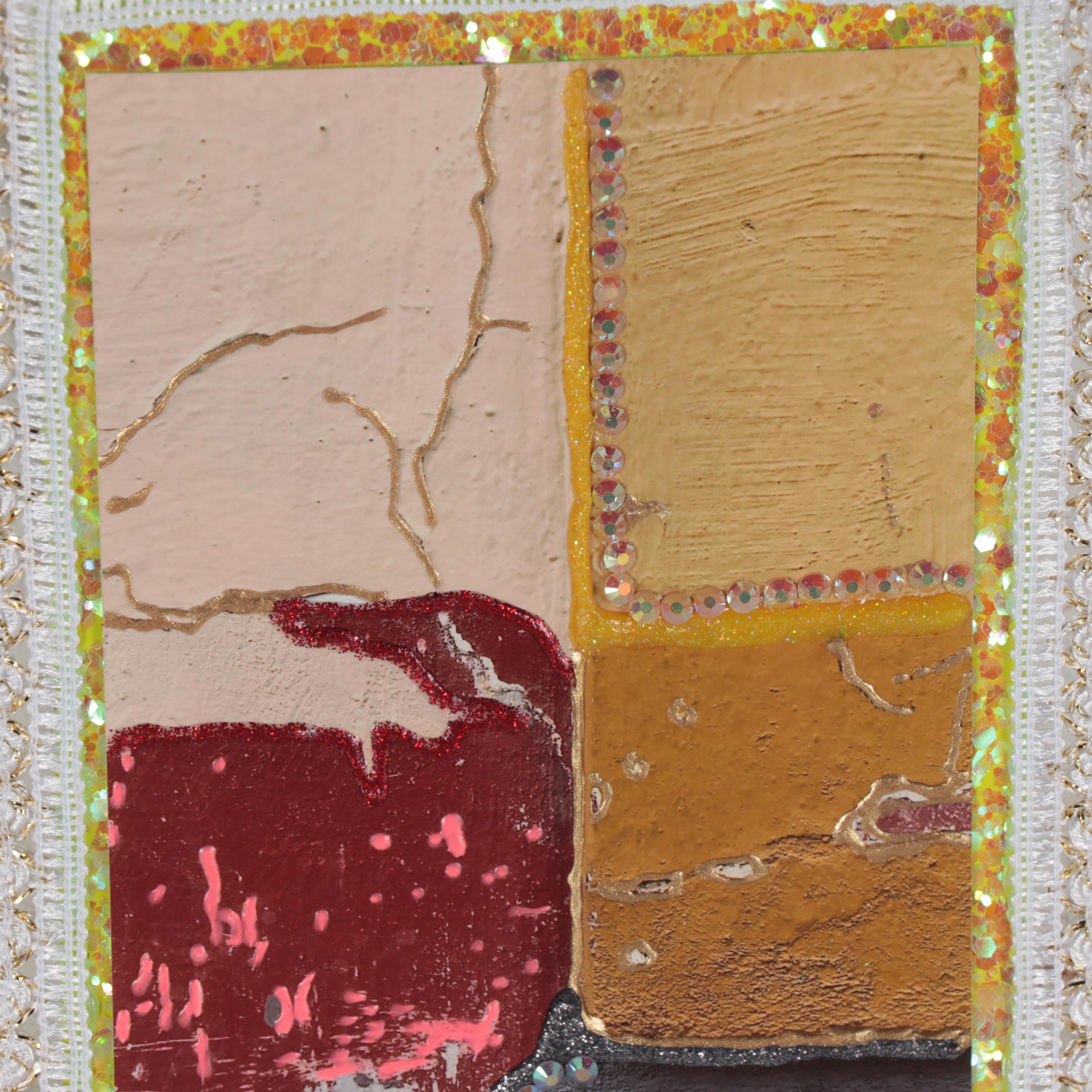 Batres Gilvin Carnival Mask Punched Tin Mirror, 21st Century