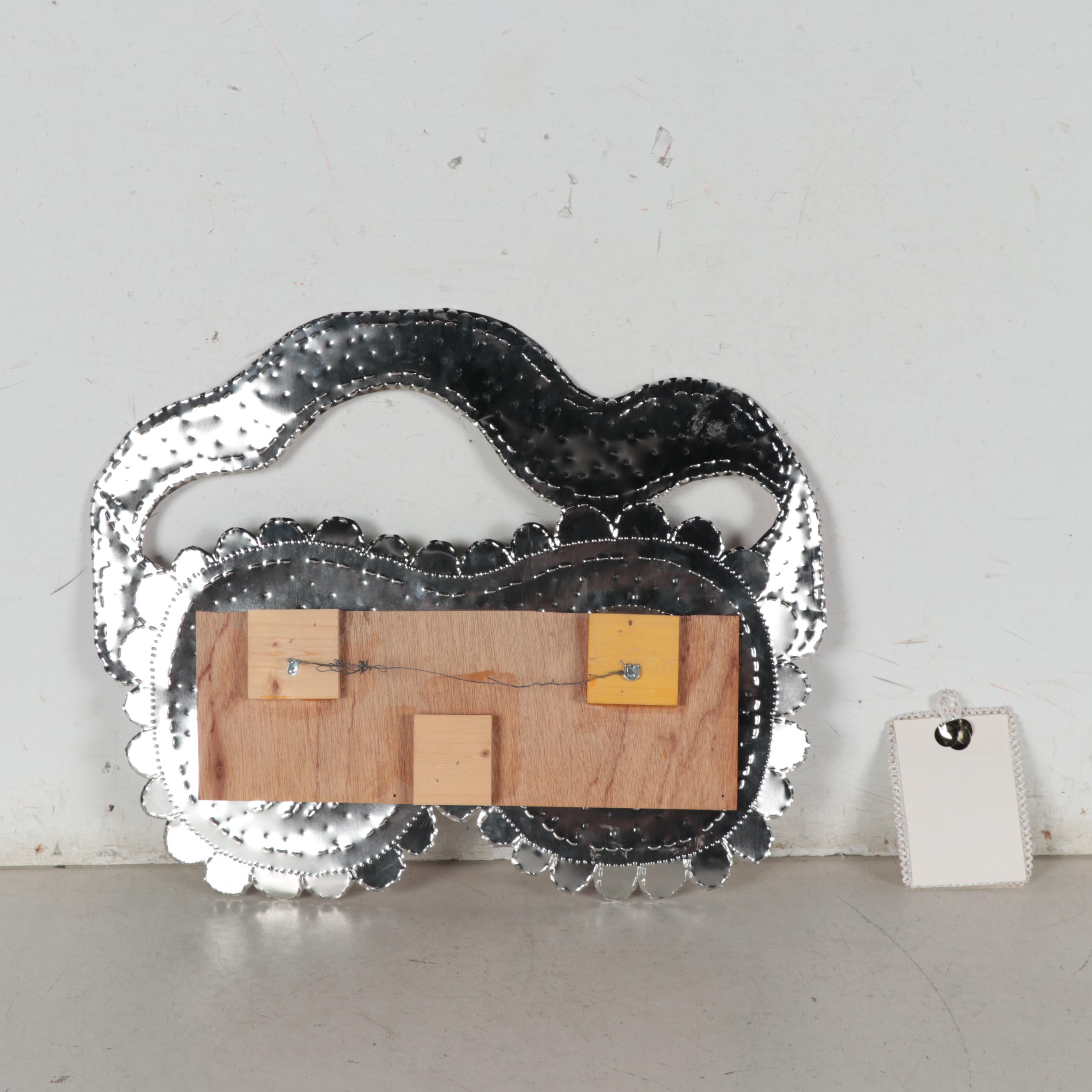 Batres Gilvin Carnival Mask Punched Tin Mirror, 21st Century