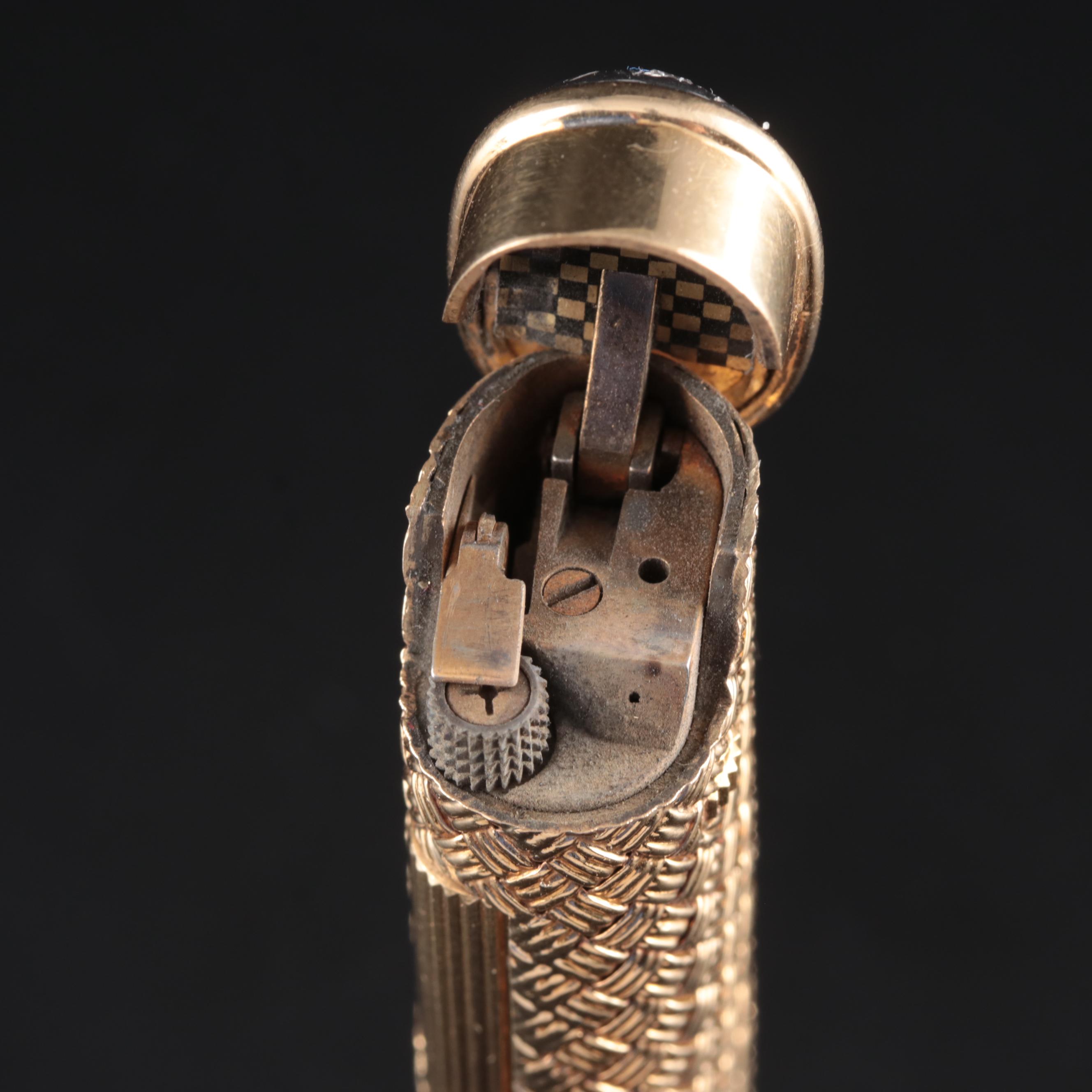 Dunhill 18K, Platinum and 1.52 CTW Diamond Capped Rollagas Lighter