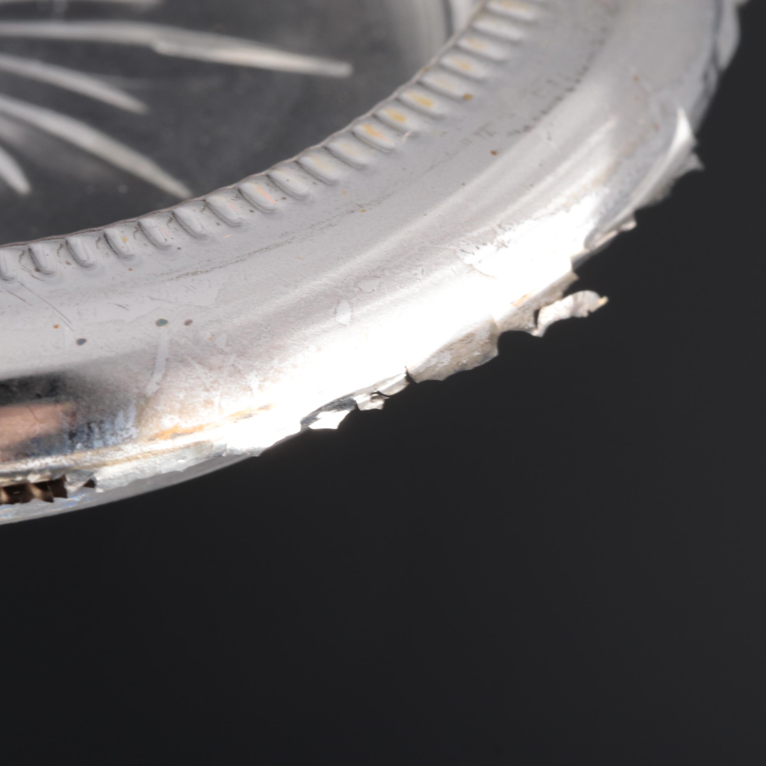 Leonard Crystal and Silver Plate Coasters with Arcoroc Tempered Juice Glasses