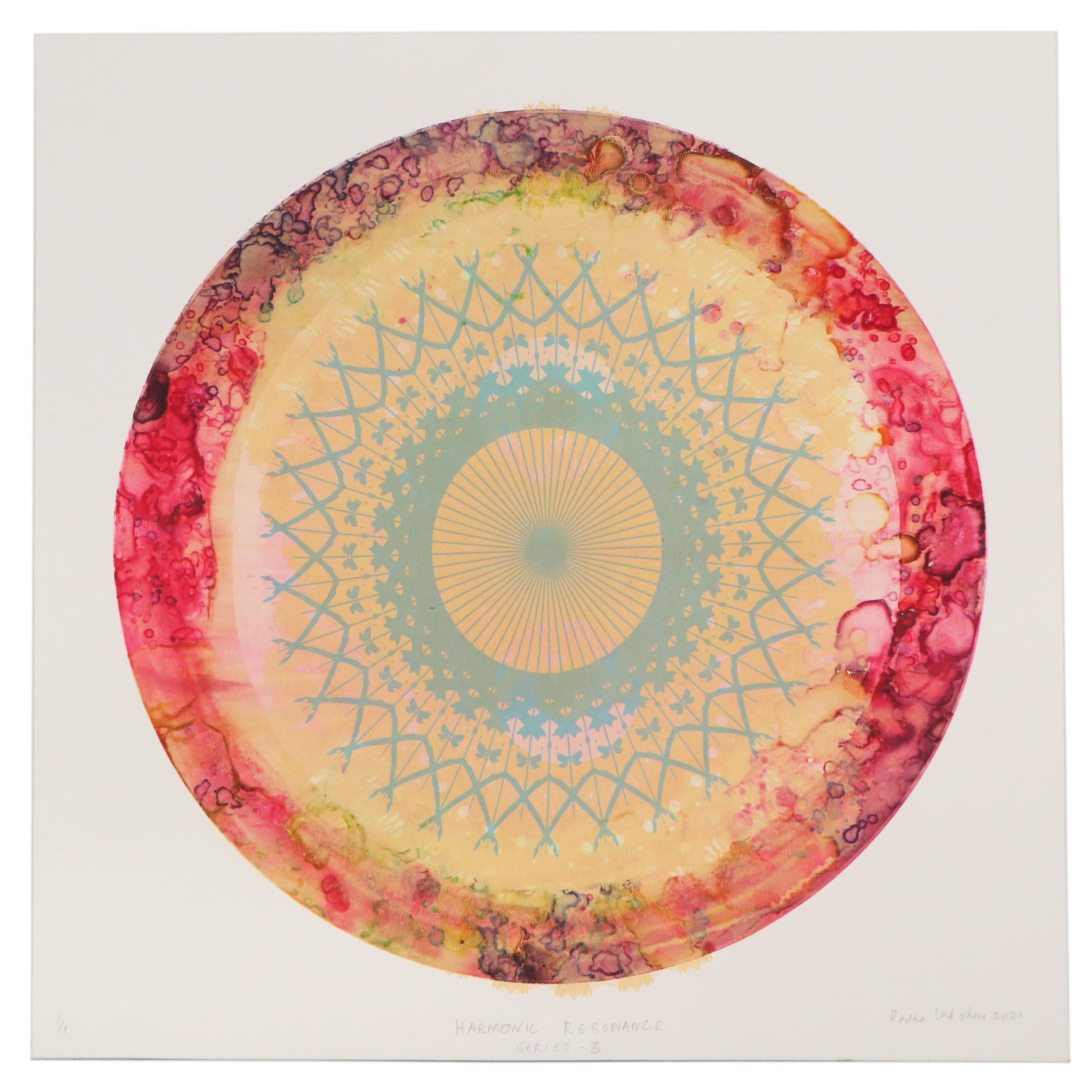 Radha Lakshmi Monoprint "Harmonic Resonance," 2021
