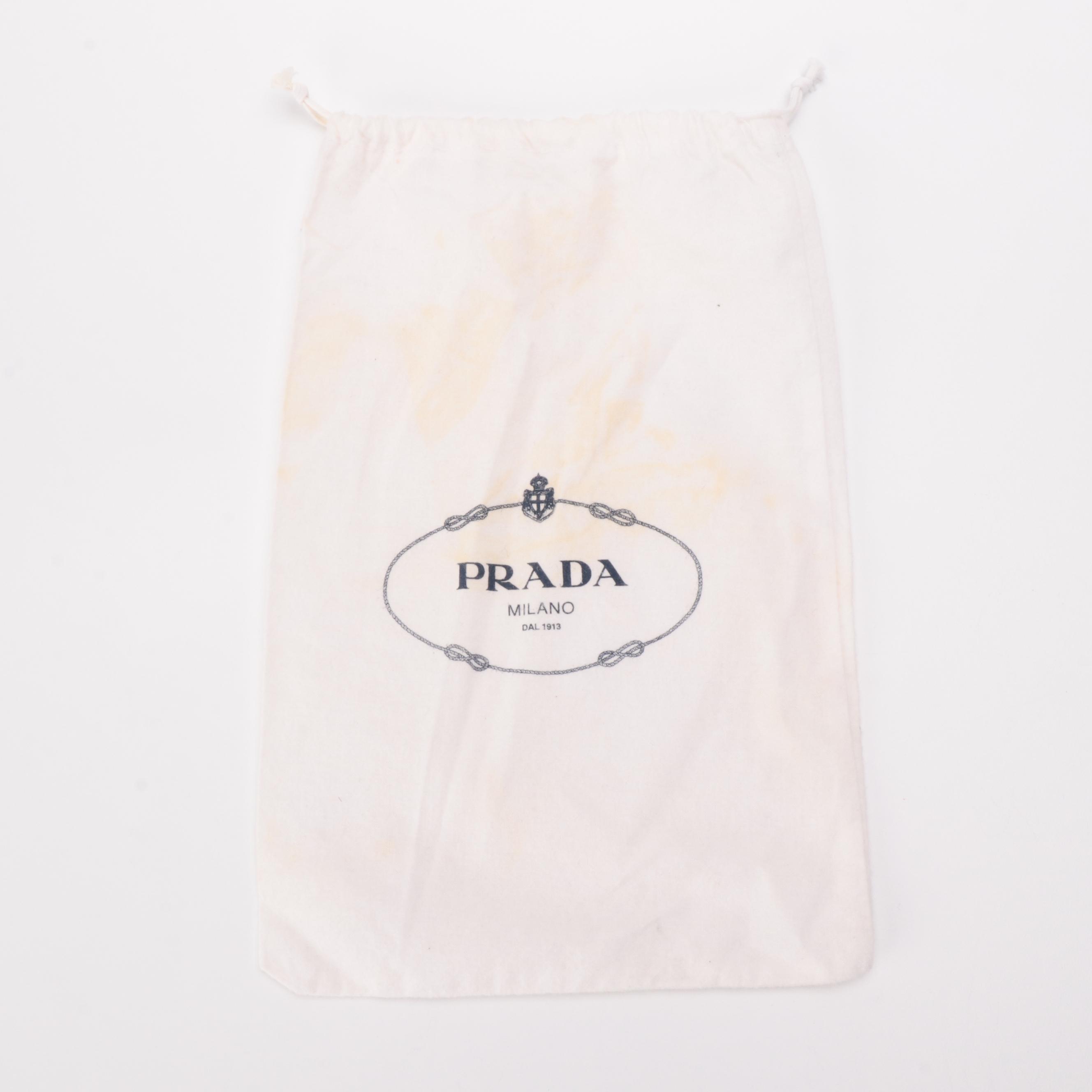 Prada Tricolor Woven Leather Ballet Flats