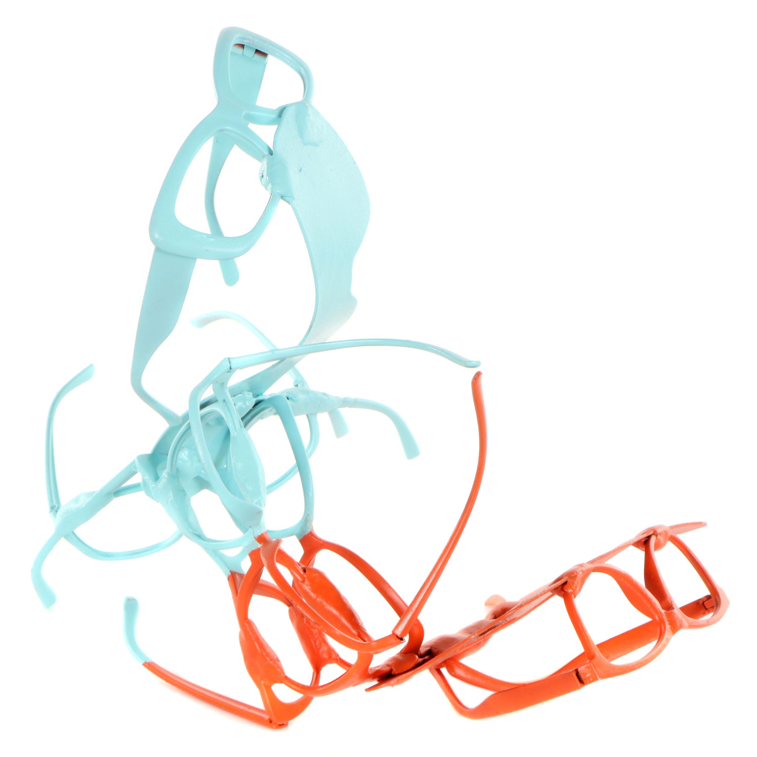 Lindsey Whittle / Sparklezilla Mixed Media Sculpture of Glasses, 21st Century