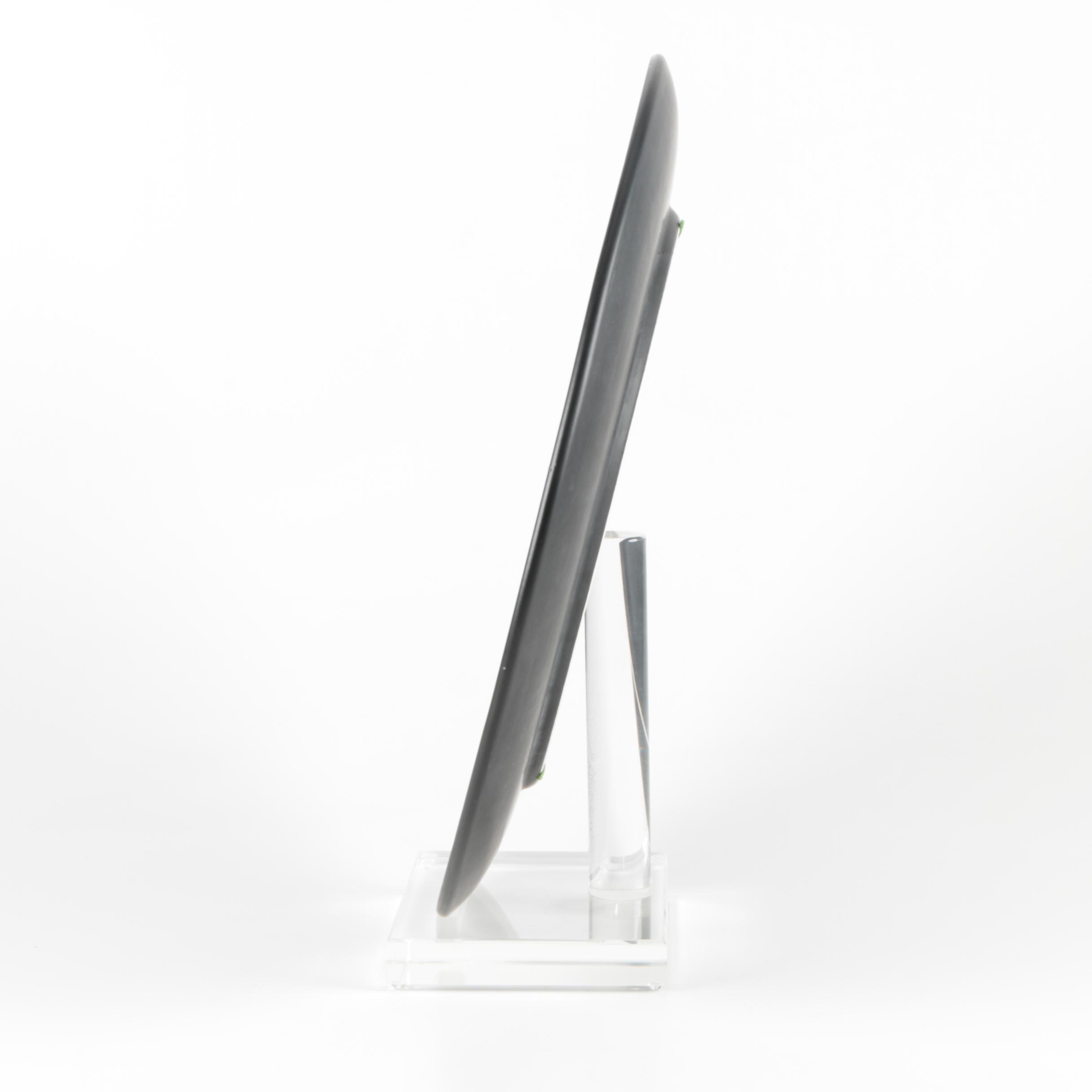 Modernist Style Ceramic Vase and Plate with Acrylic Stand