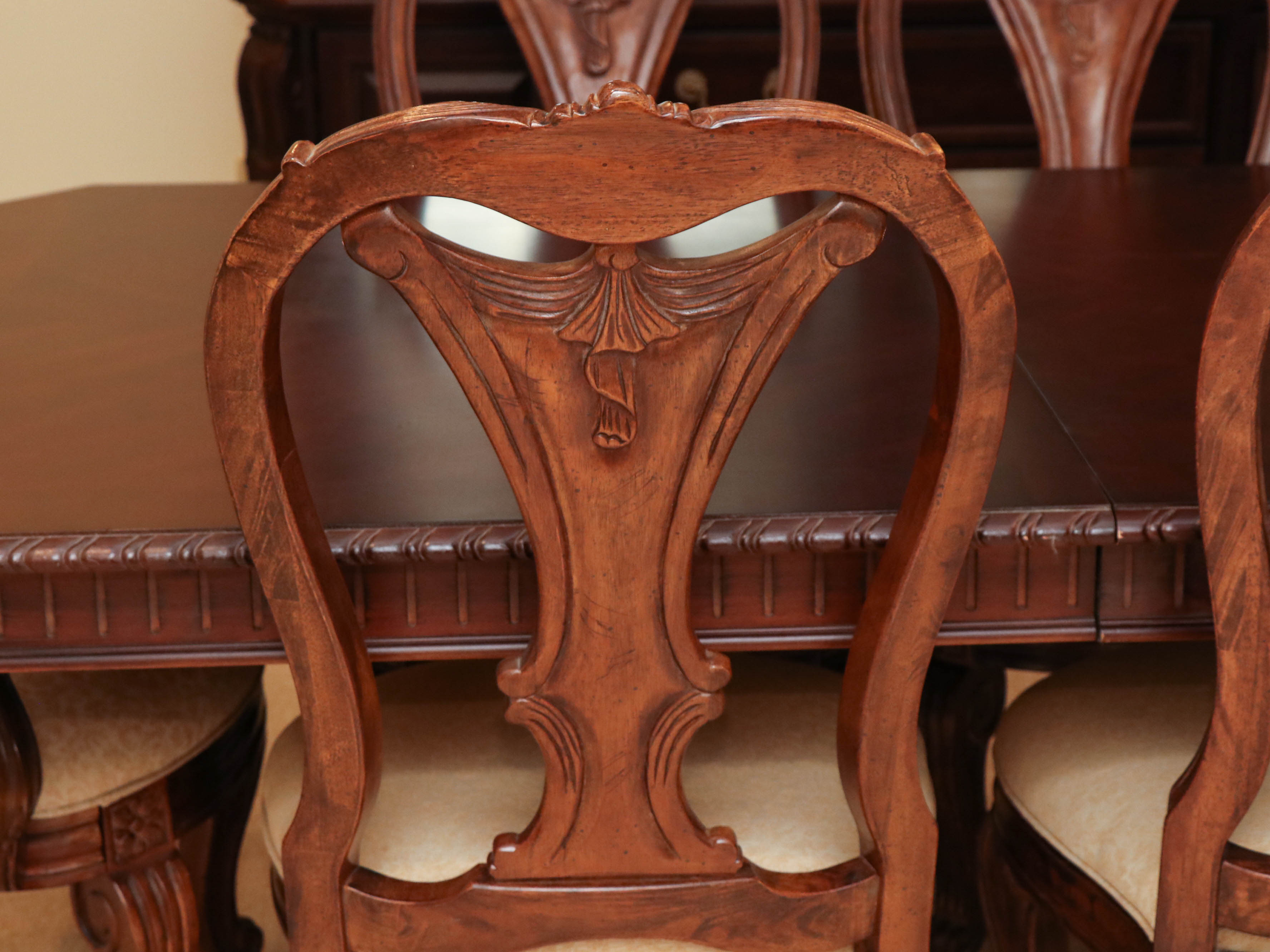 Bernhardt "La Scala" Nine-Piece Cherry Dining Set