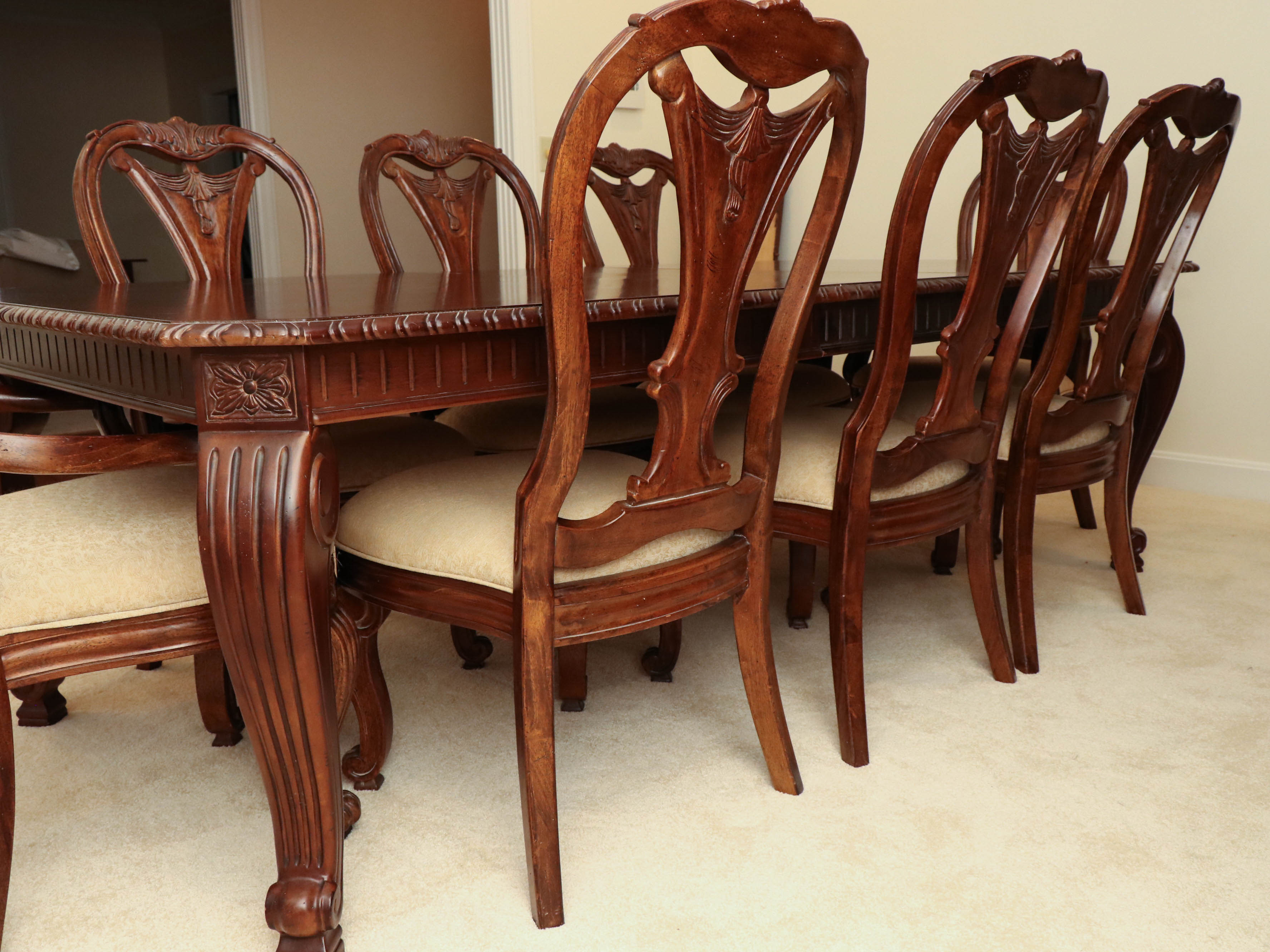 Bernhardt "La Scala" Nine-Piece Cherry Dining Set