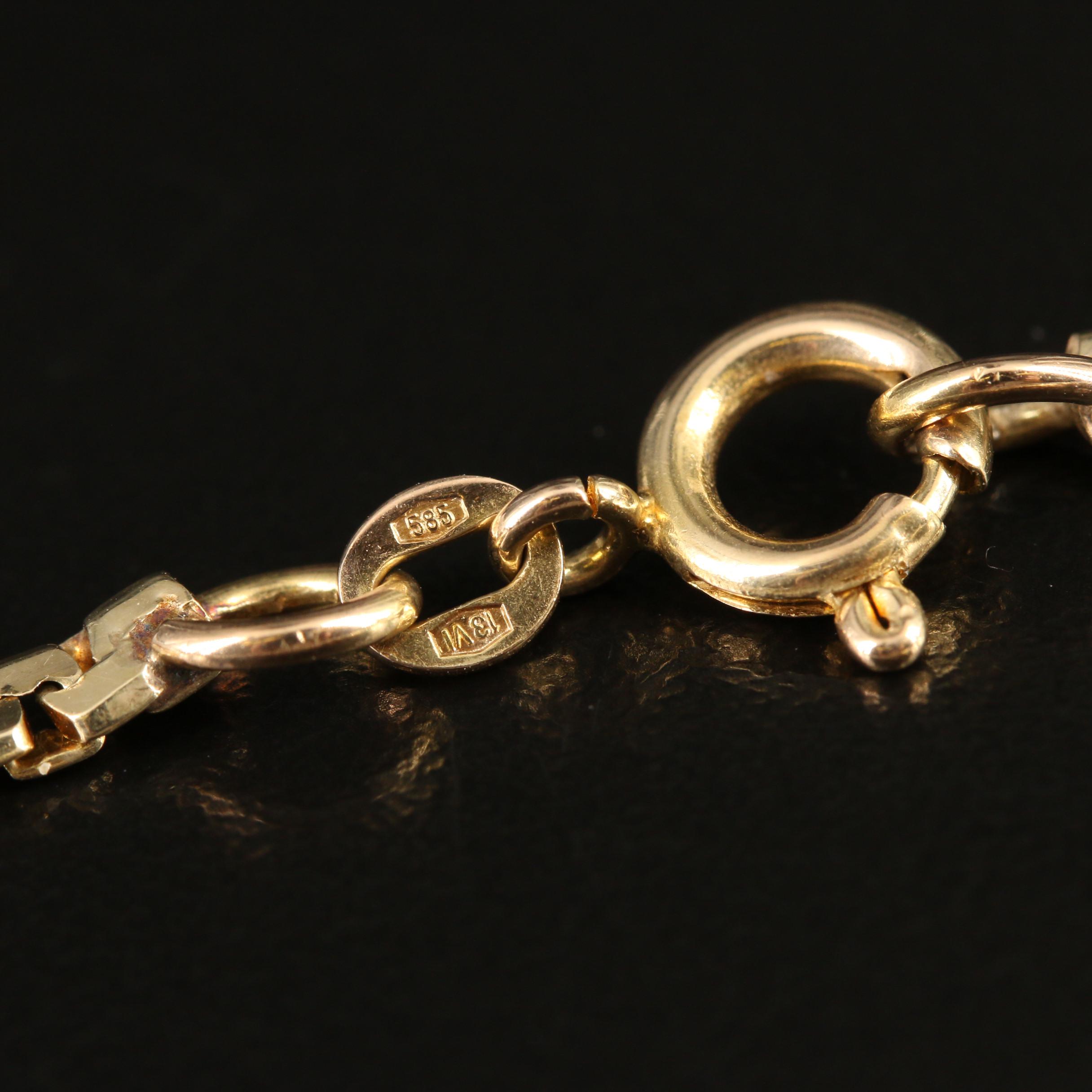 Italian Giovanni Balestra 14K Battuta Chain Necklace