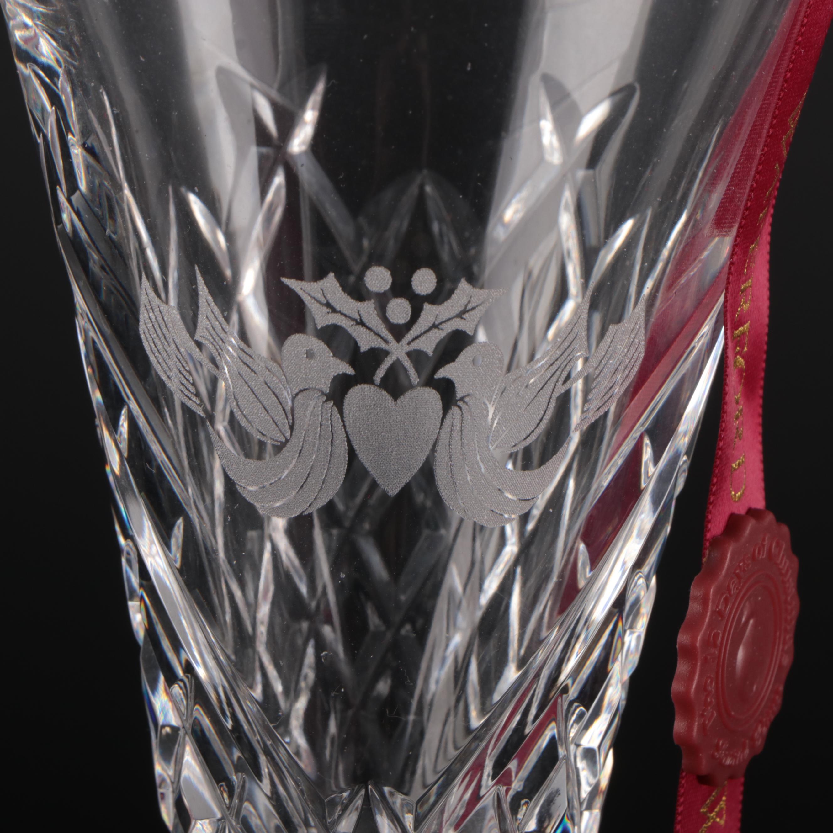 Waterford Crystal "The 12 Days of Christmas" Champagne Flutes