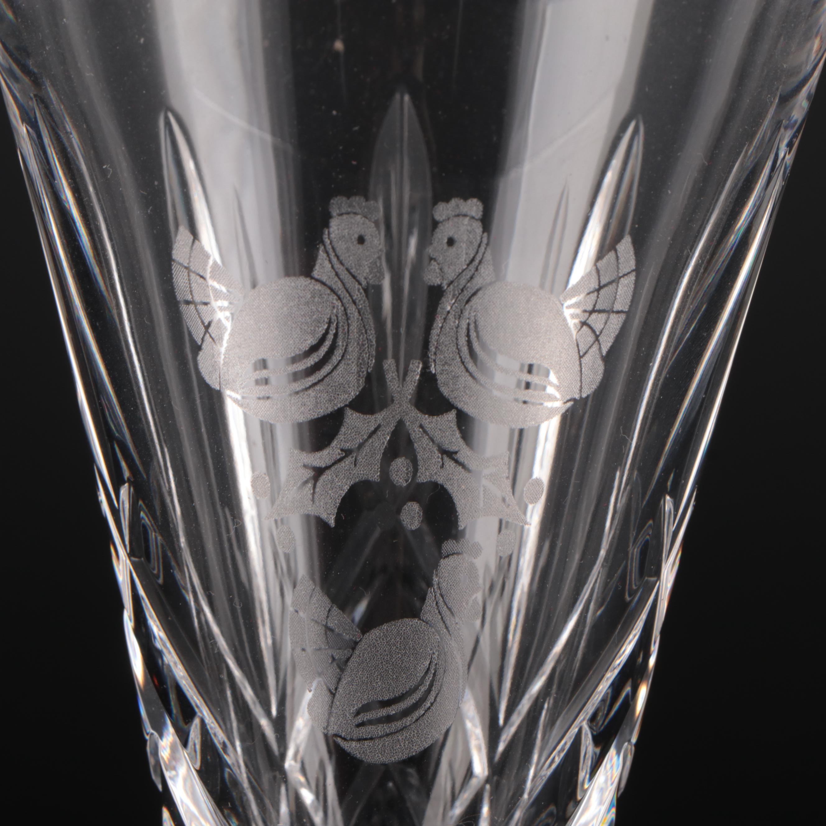 Waterford Crystal "The 12 Days of Christmas" Champagne Flutes