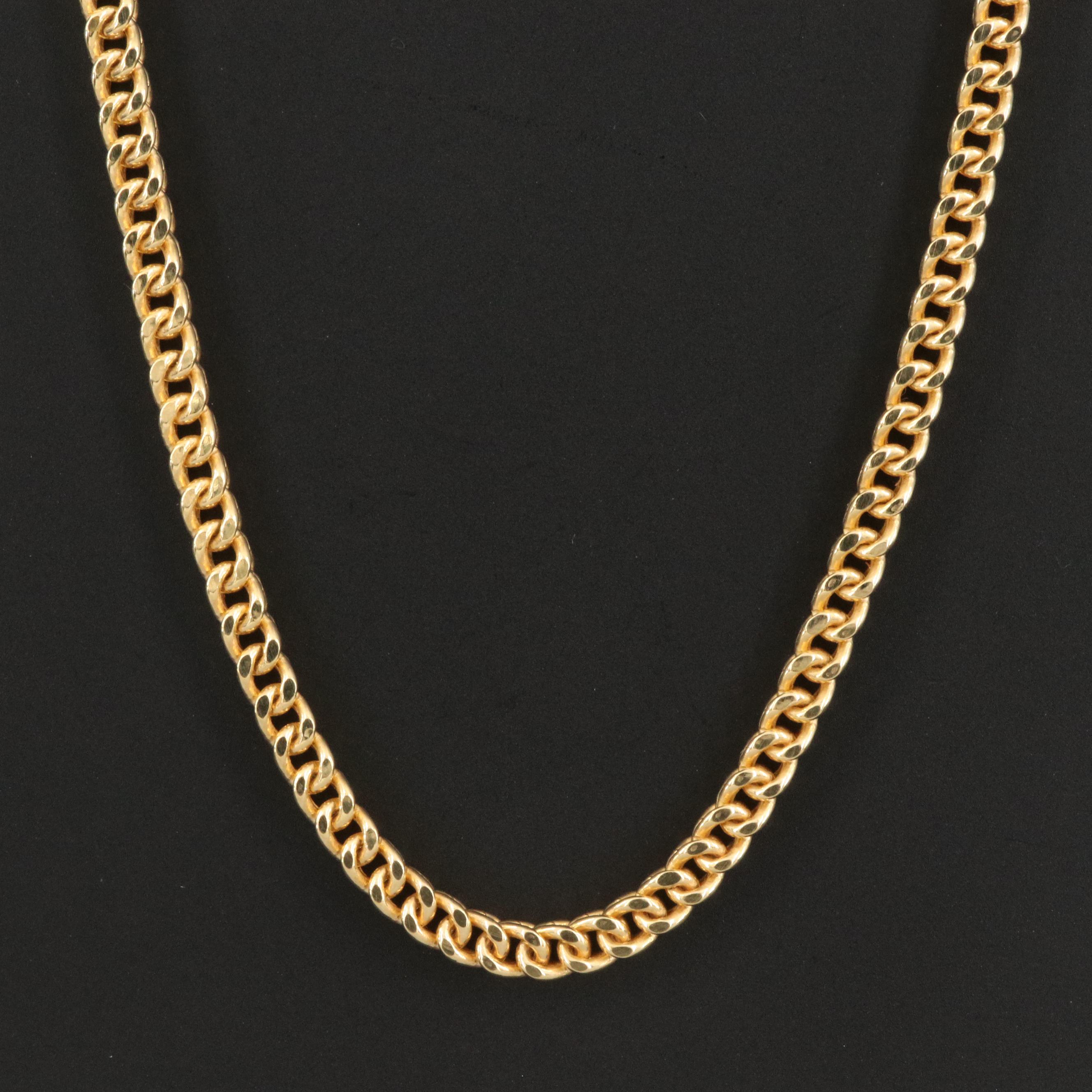Italian Amoro 14K Square Curb Chain Necklace
