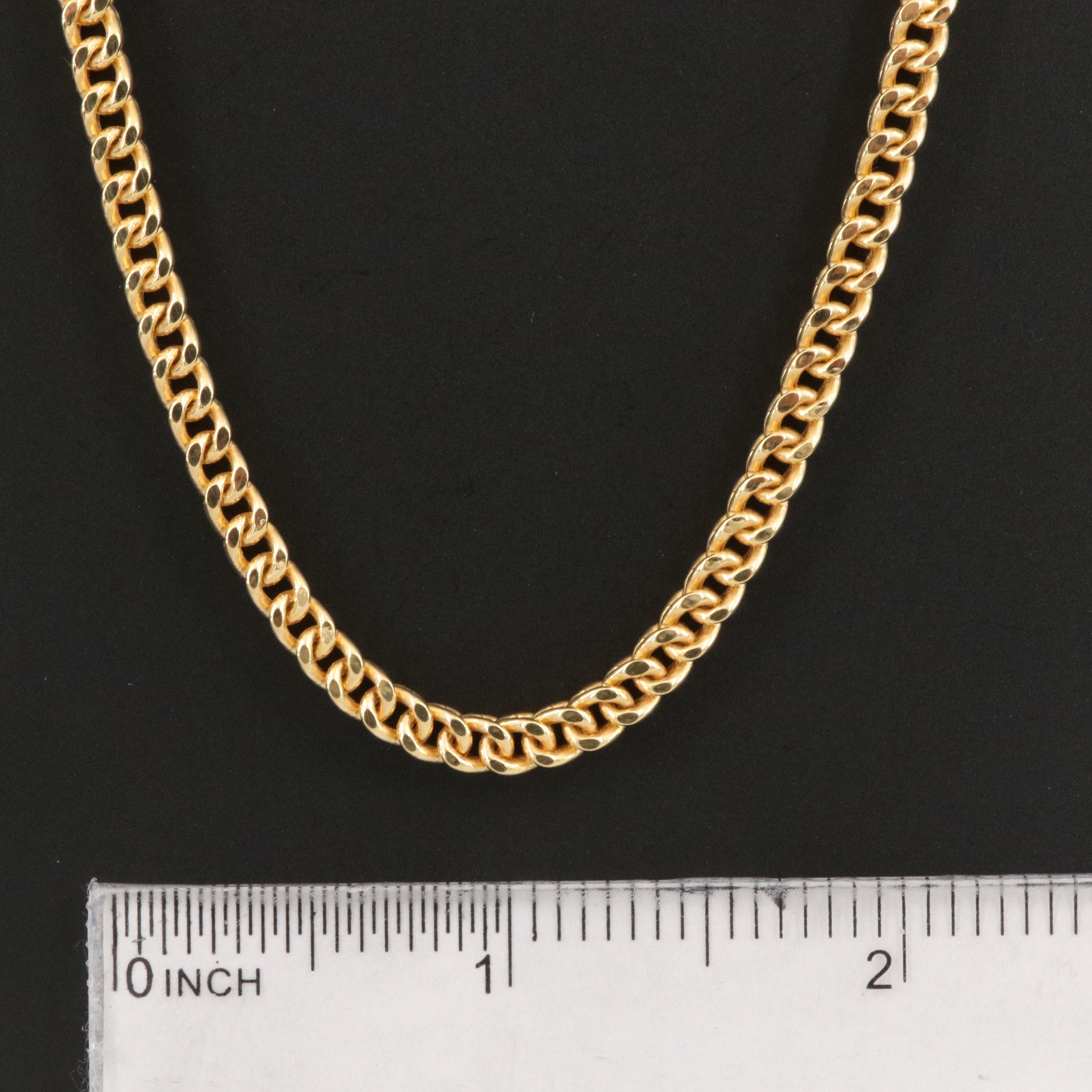 Italian Amoro 14K Square Curb Chain Necklace