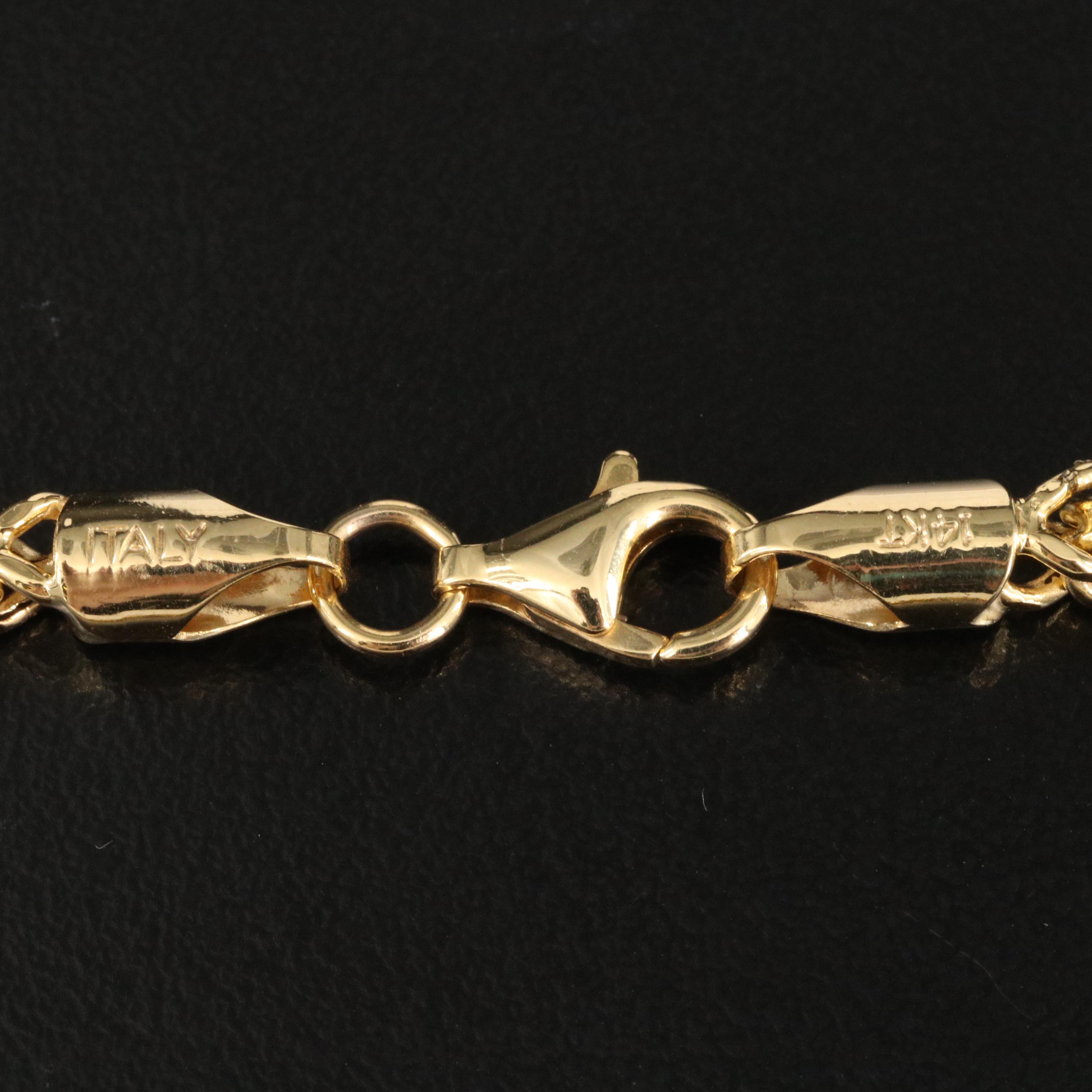 Italian Amoro 14K Square Curb Chain Necklace