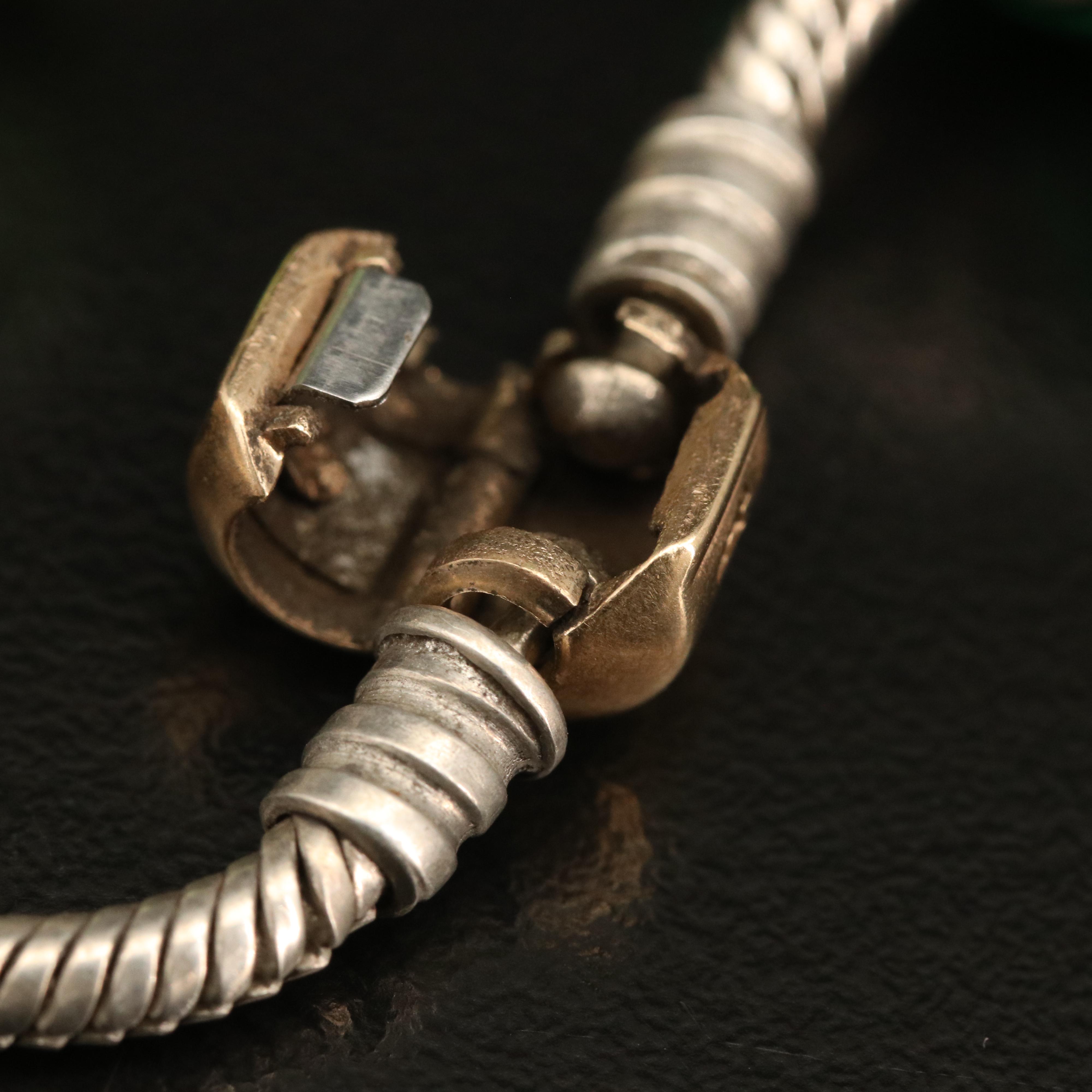 Pandora Sterling Charm Bracelet Including Disney and Heart Charms