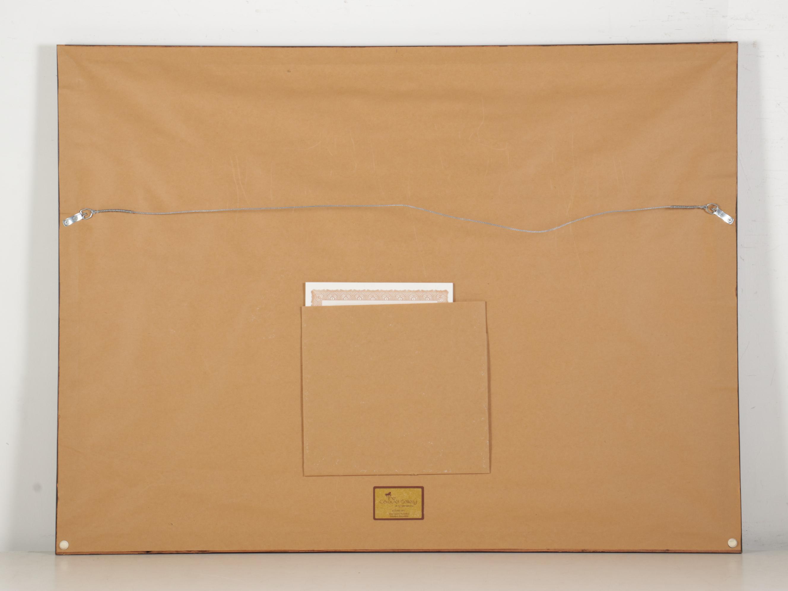 Charles Fracé African Lion Offset Lithograph "Mighty Warrior," 1990