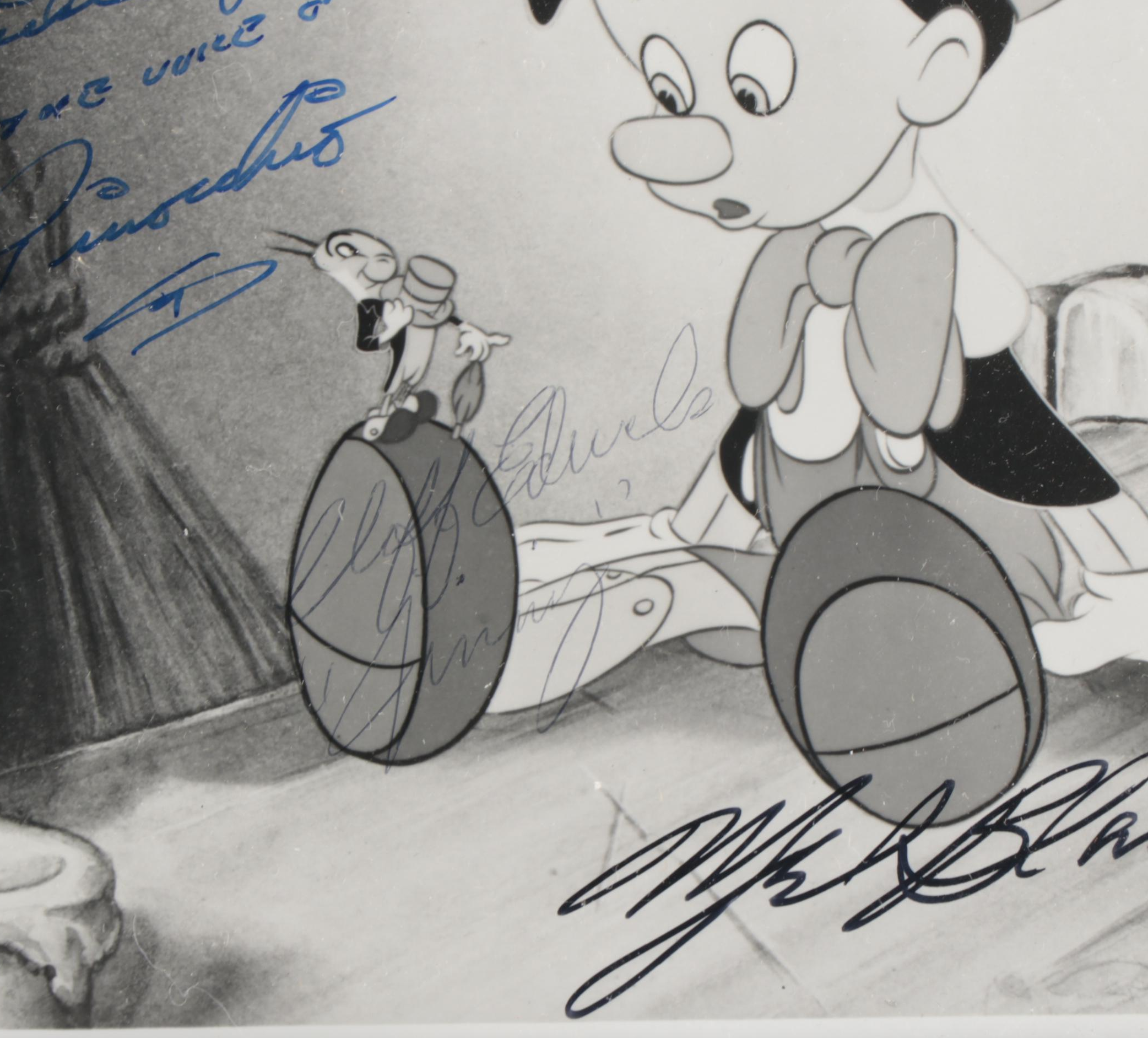 Mel Blanc, Dickie Jones and Cliff Edwards Signed "Pinocchio" Movie Still, COA