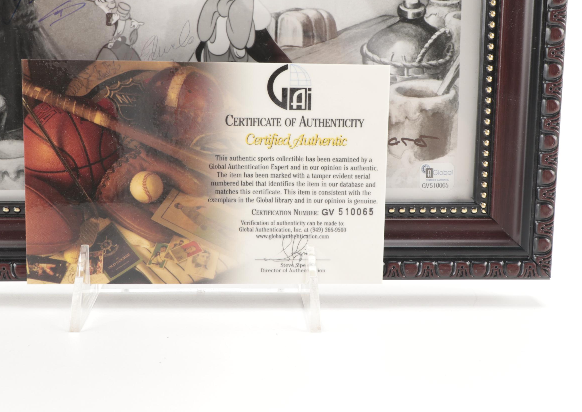 Mel Blanc, Dickie Jones and Cliff Edwards Signed "Pinocchio" Movie Still, COA