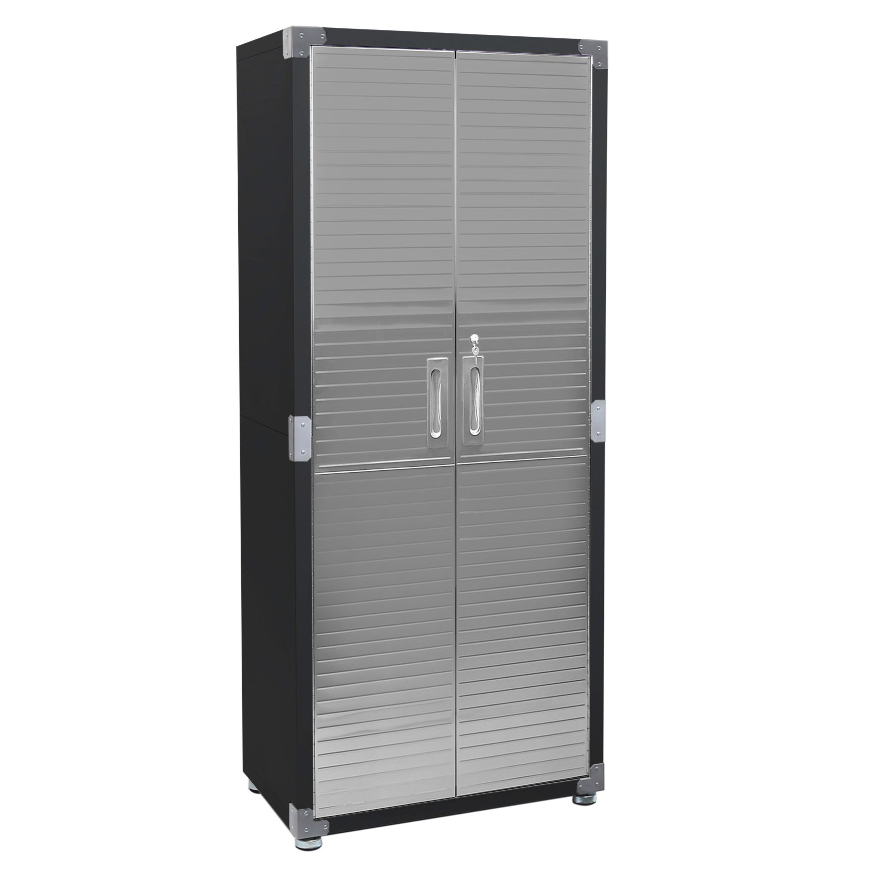 Seville Classics UltraHD® Stainless Steel 2-Door Lockable Storage Cabinet