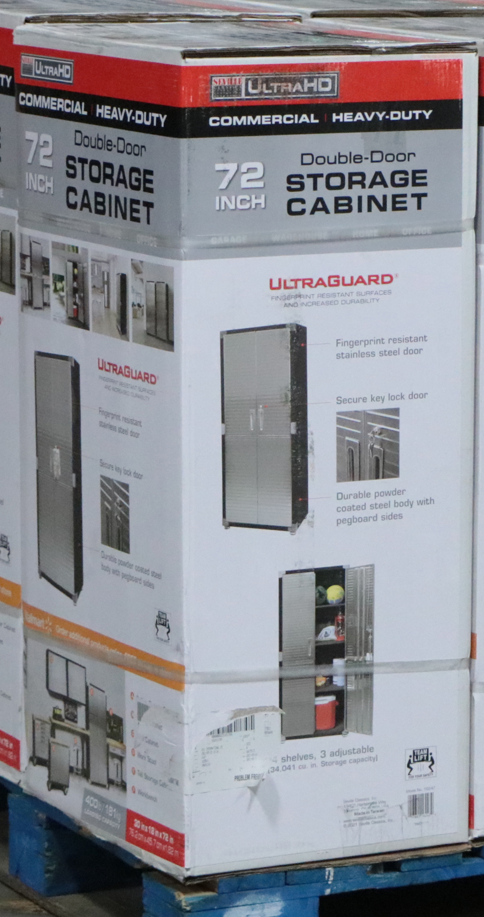 Seville Classics UltraHD® Stainless Steel 2-Door Lockable Storage Cabinet