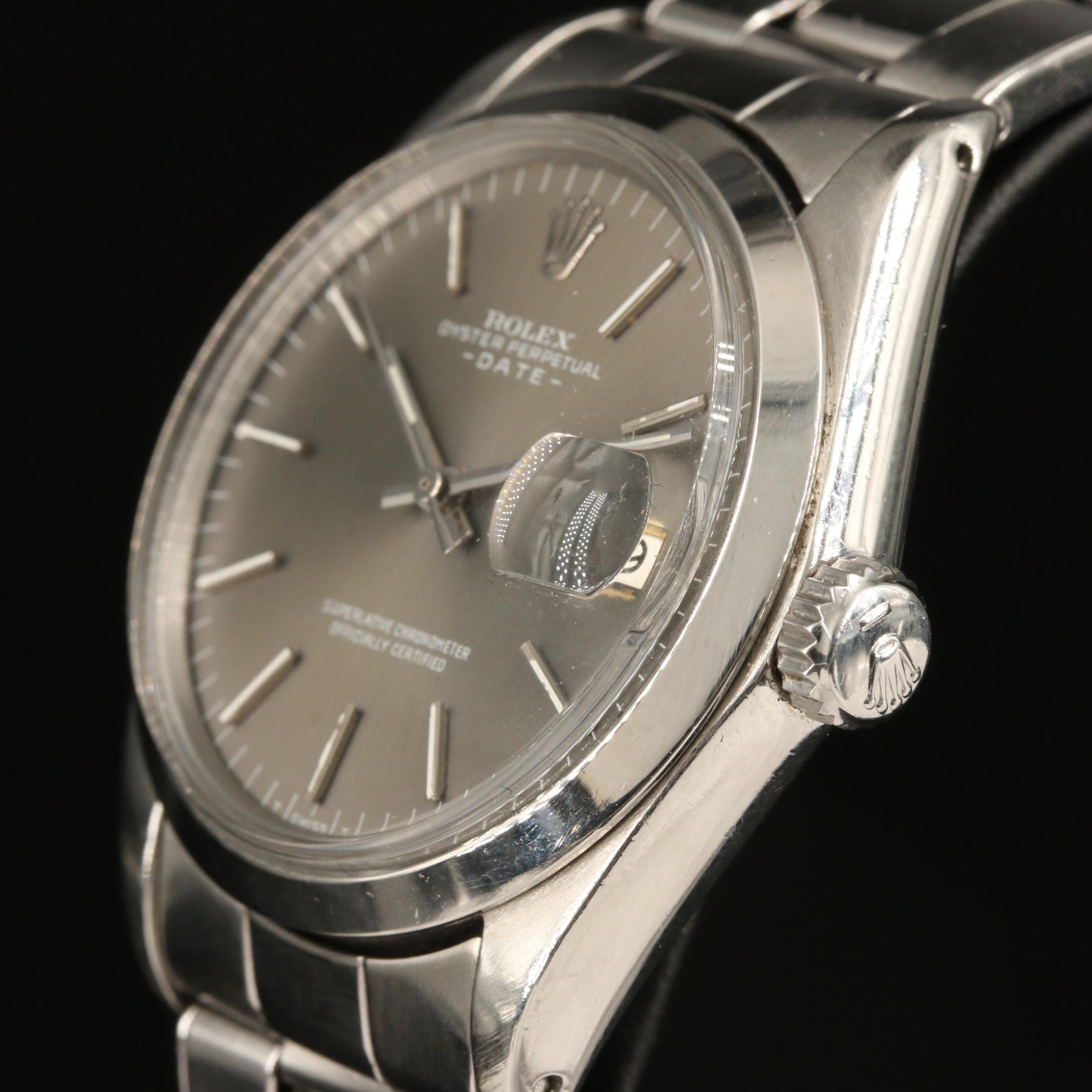 1969 Rolex Oyster Perpetual Date Stainless Steel Watch