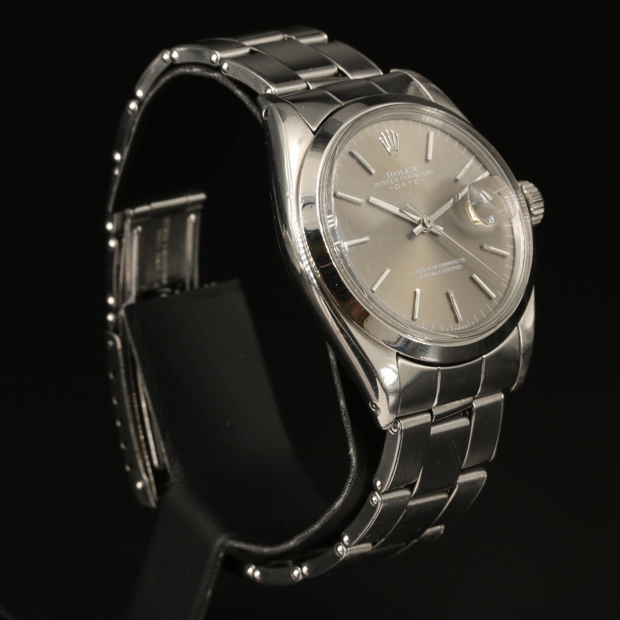 1969 Rolex Oyster Perpetual Date Stainless Steel Watch