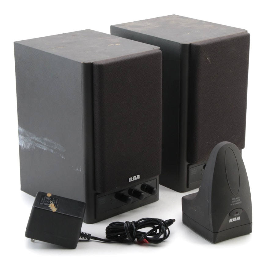 RCA Wireless Speakers with Transmitter Base