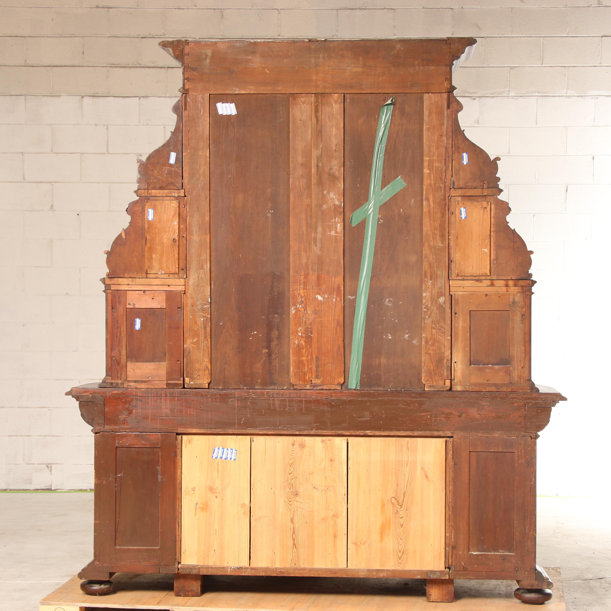 French Henri II Style Walnut Buffet à Deux Corps