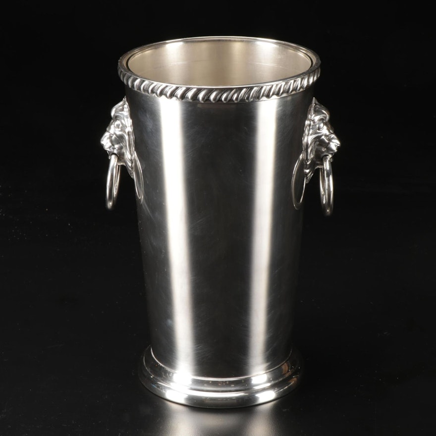 Wallace Silver Plate Ice Bucket with Glass Liner