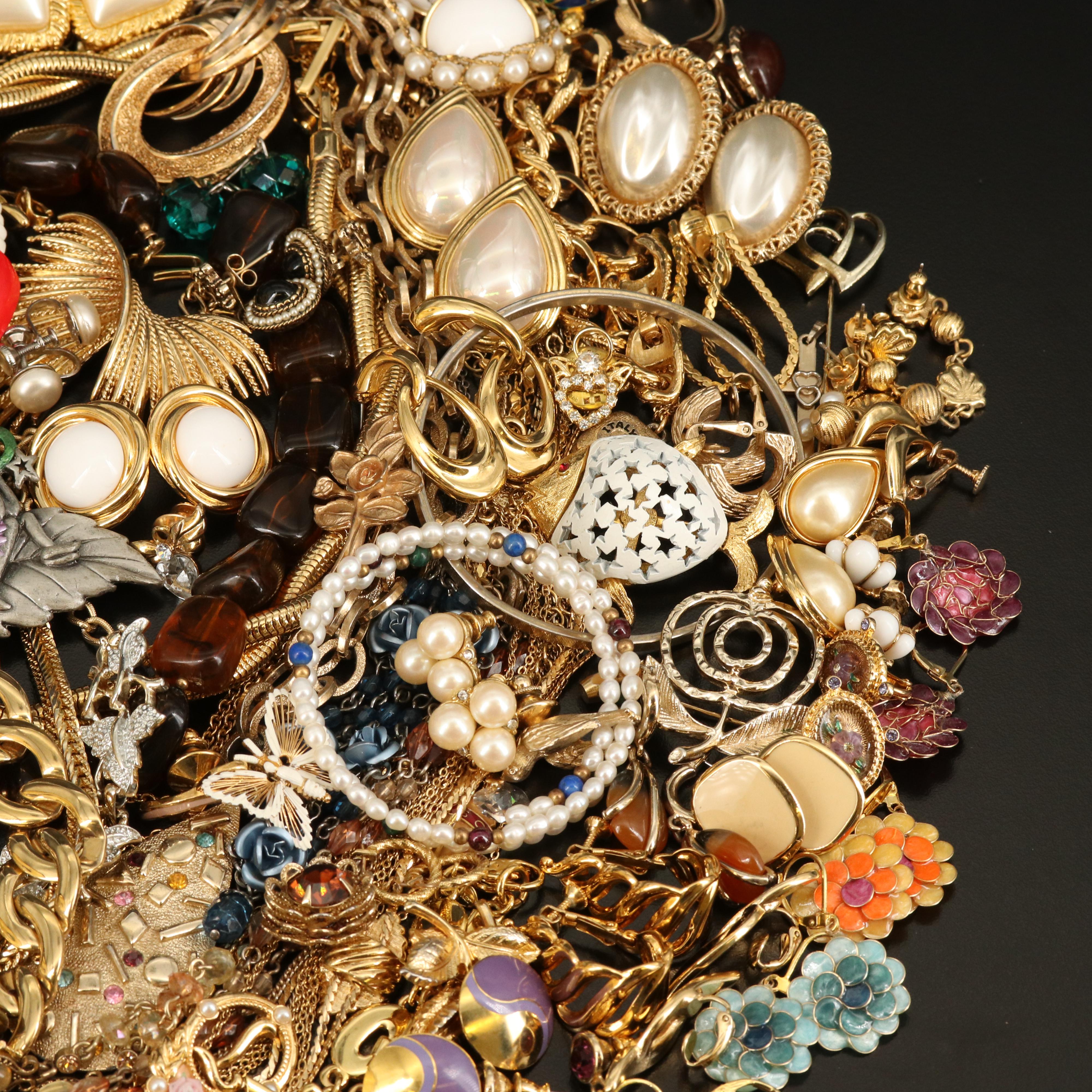 Gold Filled Jewelry Featuring Crown Trifari, Laurel Burch and Disney