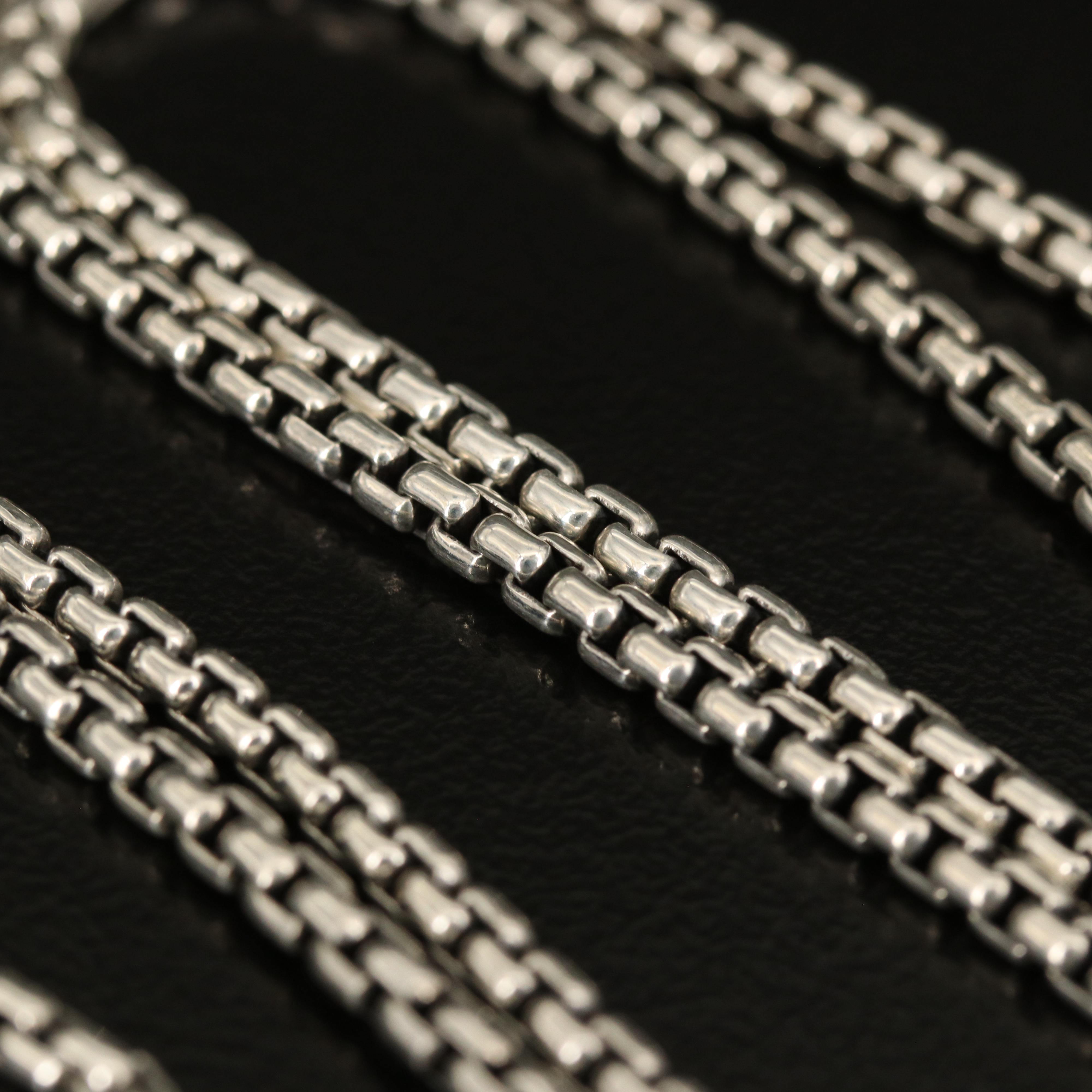 David Yurman Sterling 1.95 Pavé Black Diamond Cross Pendant Necklace