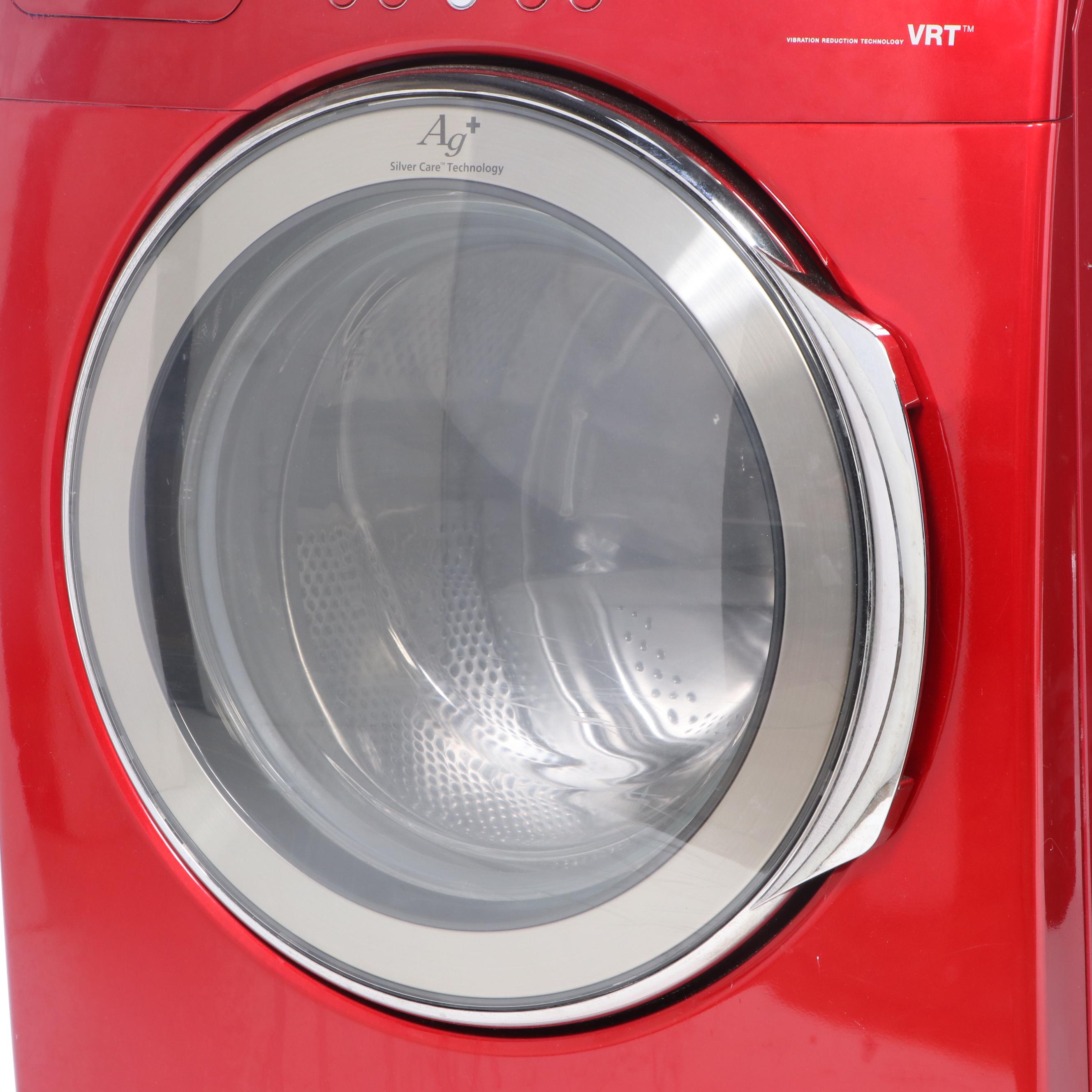 Samsung "Silver Care Technology" Front-Load Washing Machine in Tango Red