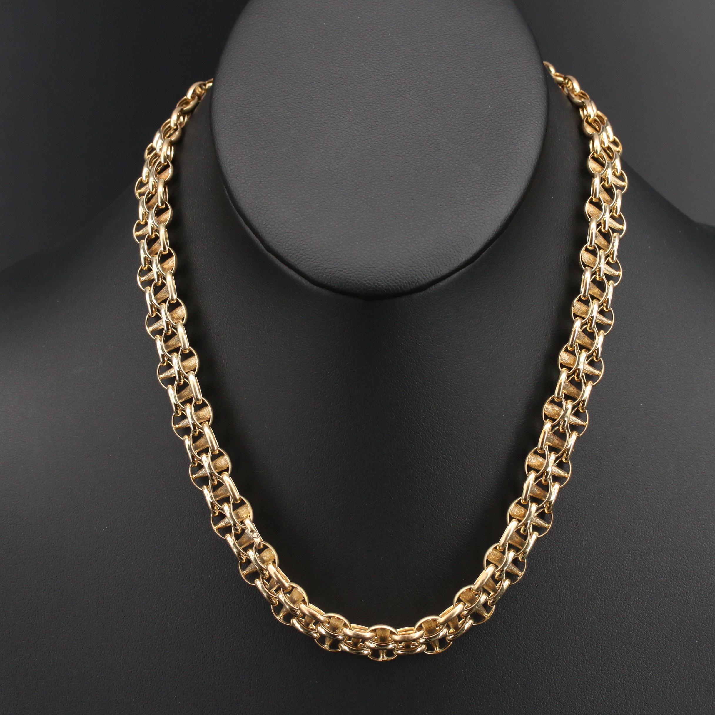 Italian 14K Fancy Link Necklace