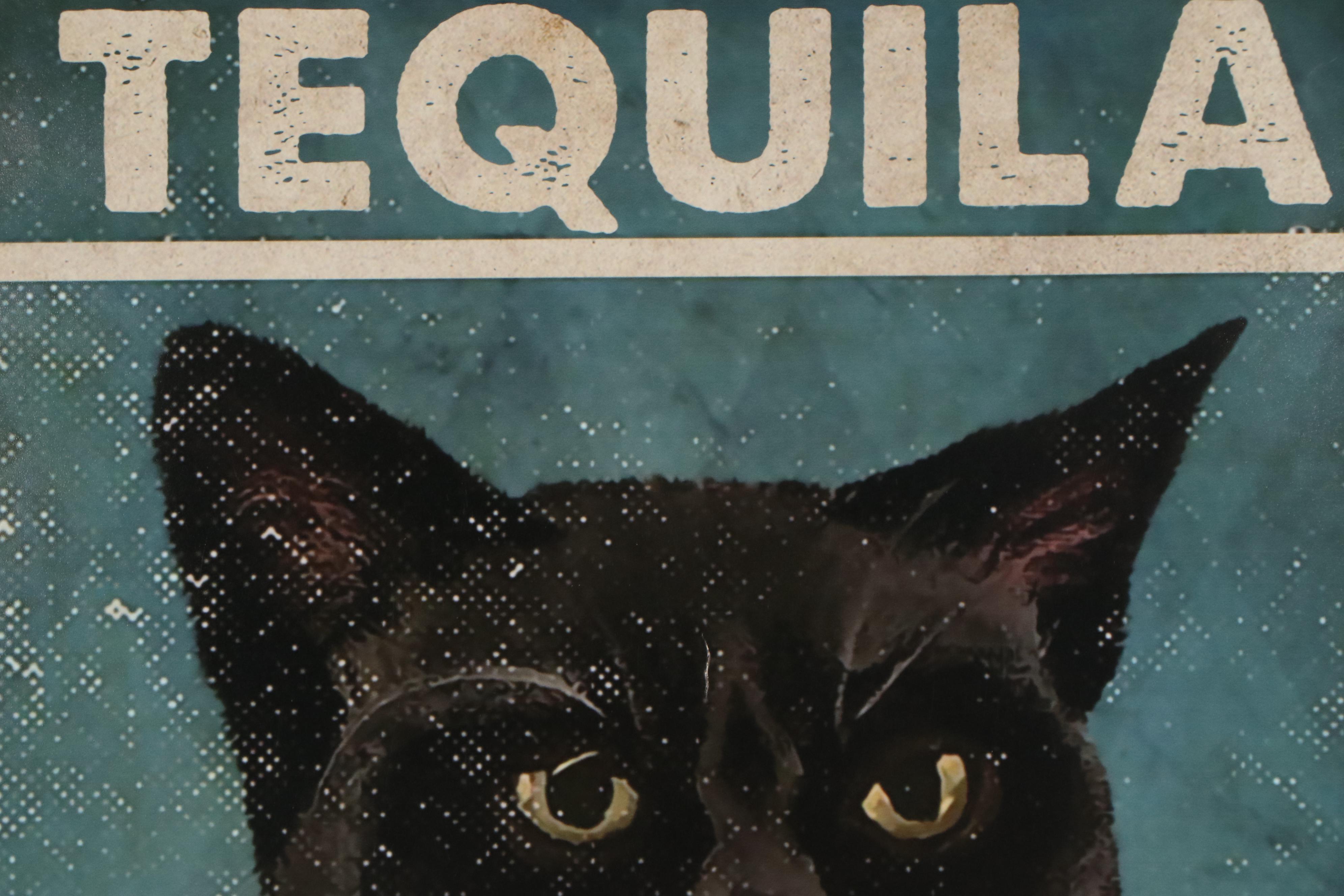 Giclée of Black Cat With Drink, 21st Century