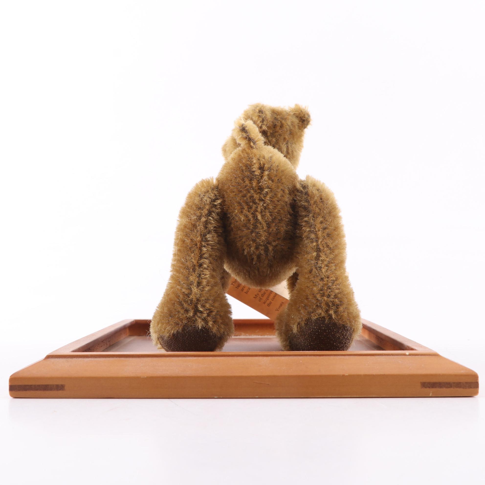 German Limited Edition Handmade Bear "Smily" by Martin in Display Case