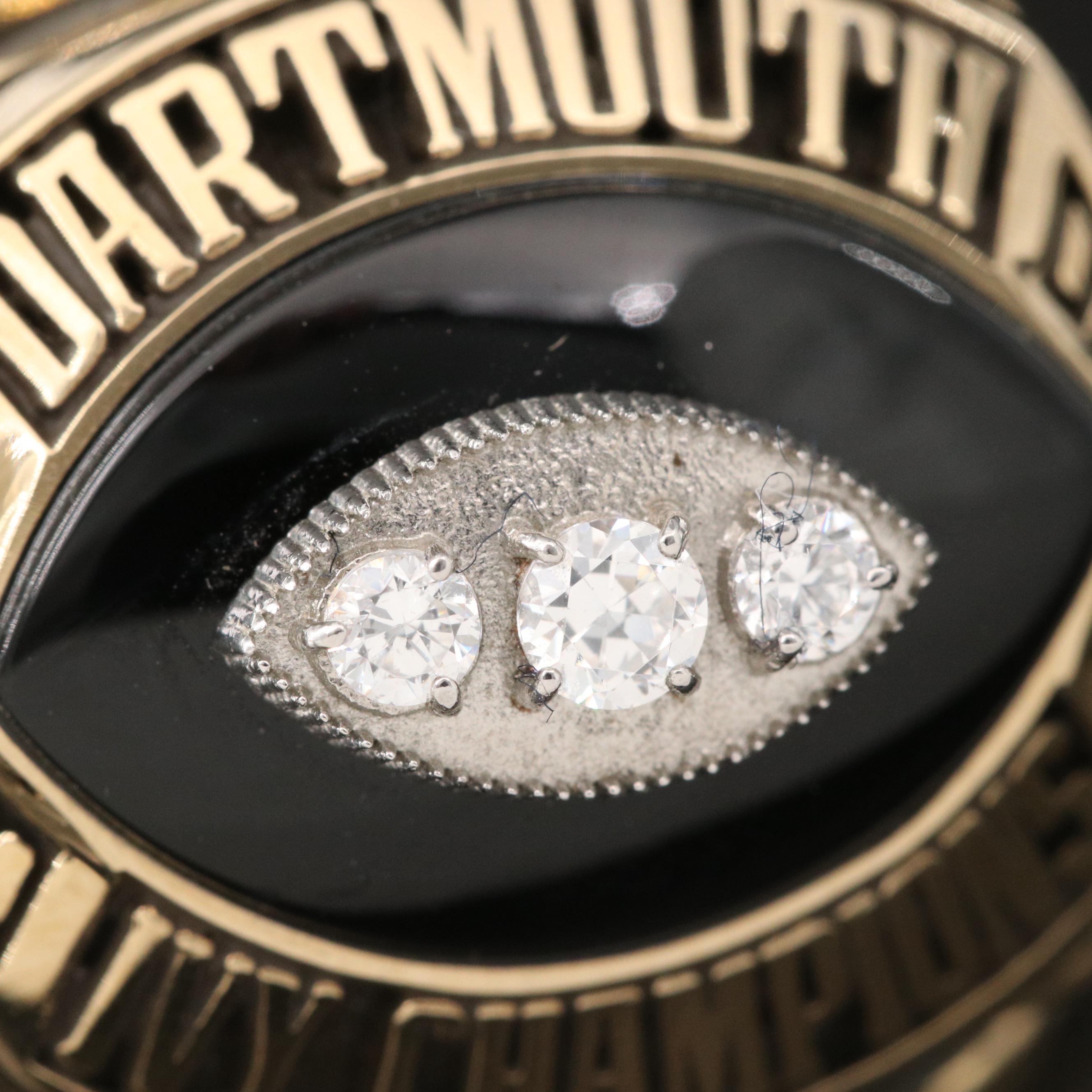 Vintage 1992 Dartmouth College Ivy League Championship Cubic Zirconia Ring