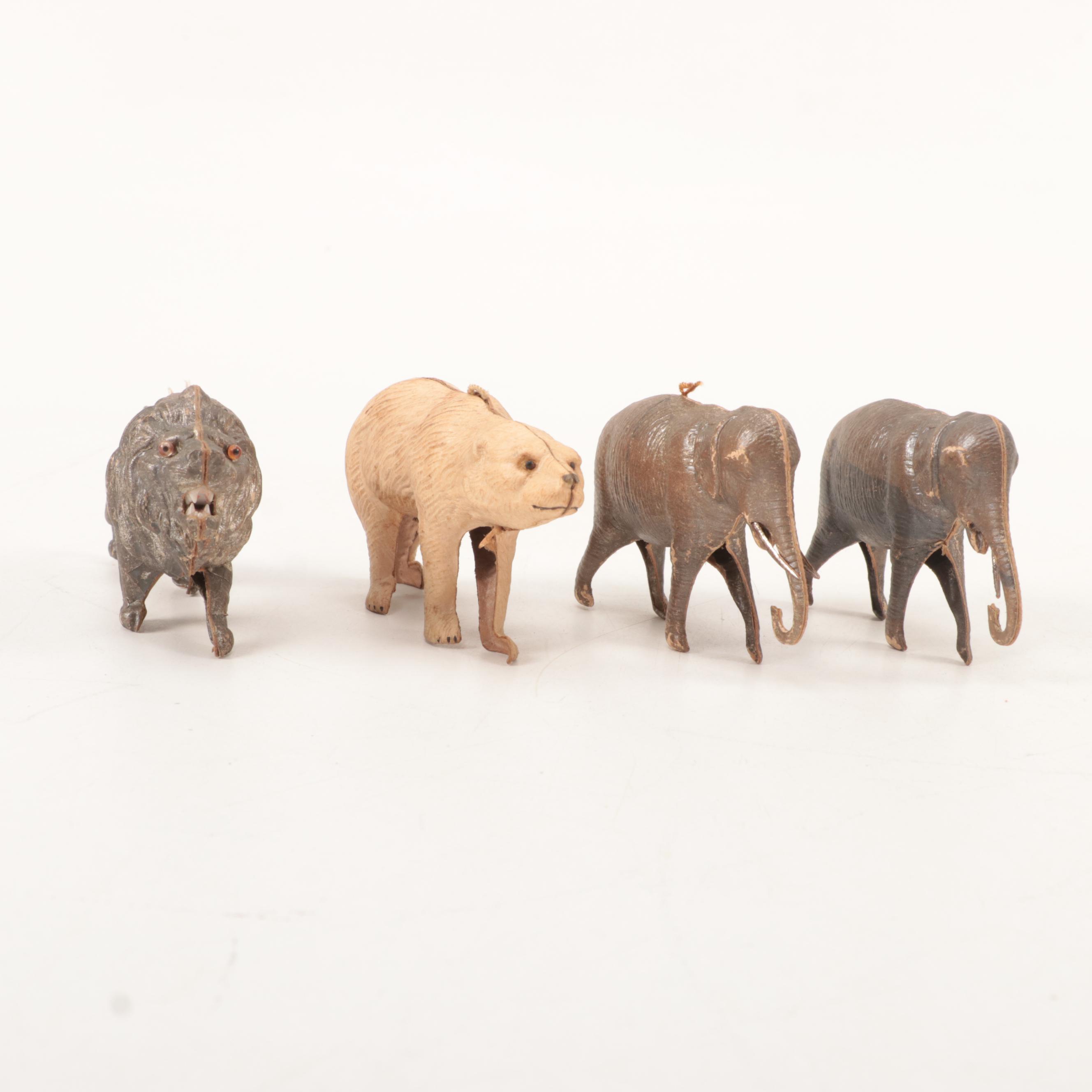 Dresden Embossed Paper Christmas Ornaments, Late 19th, Early 20th Century